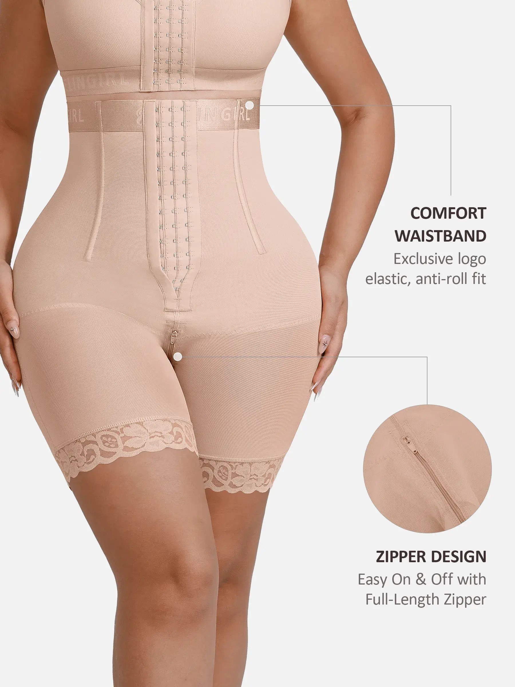 Pantalones cortos moldeadores de glúteos sin costuras Feelingirl