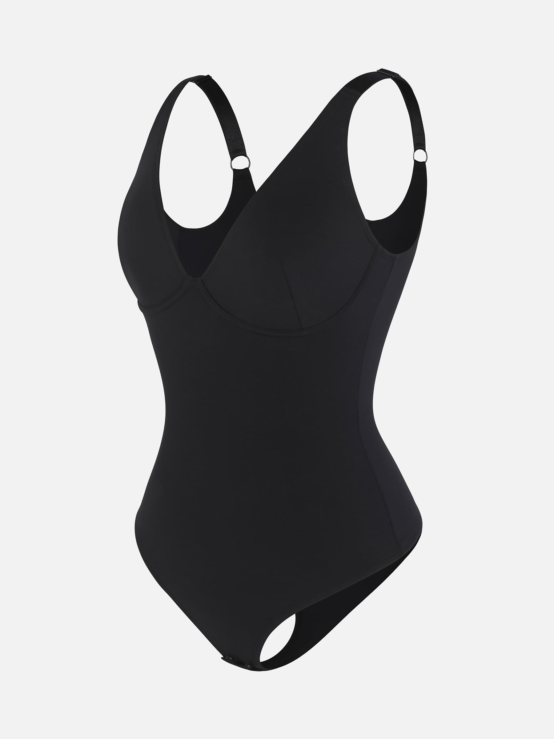 Feelingirl 2er-Pack Shapewear-Bodysuit-Paket mit tiefem V-Ausschnitt und Bauchkontrolle