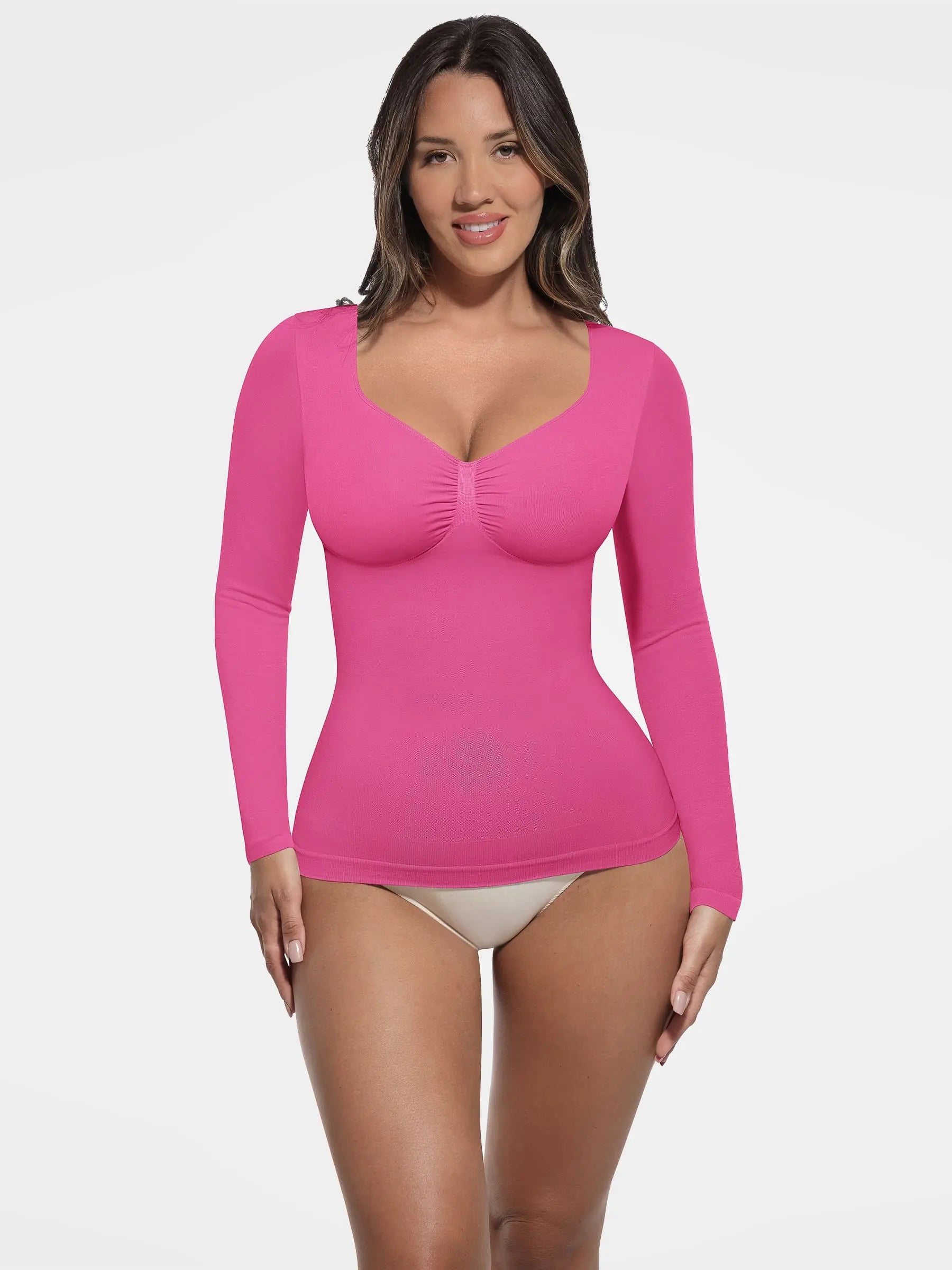 Feelingirl Seamless Long-Sleeve Everyday Shaper Top