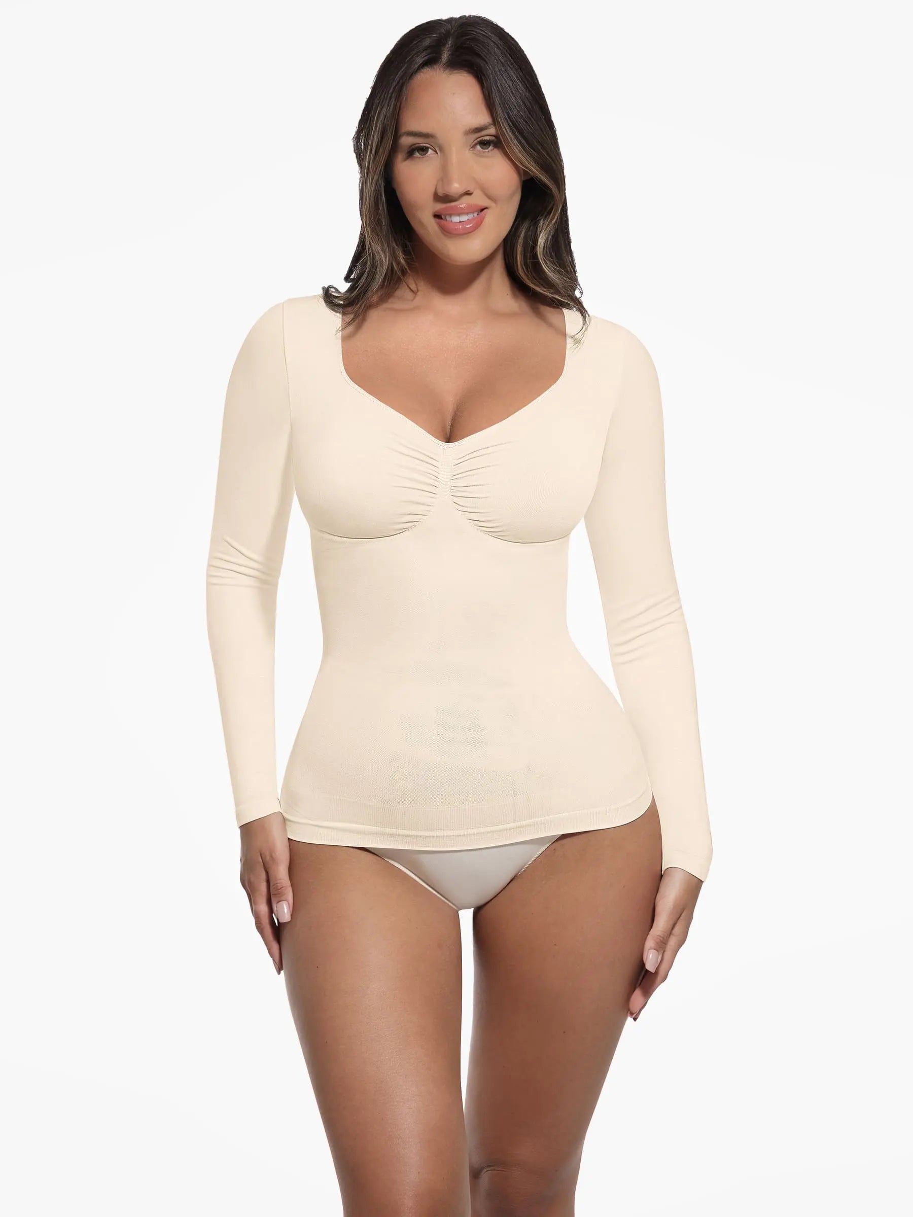 Feelingirl Seamless Long-Sleeve Everyday Shaper Top