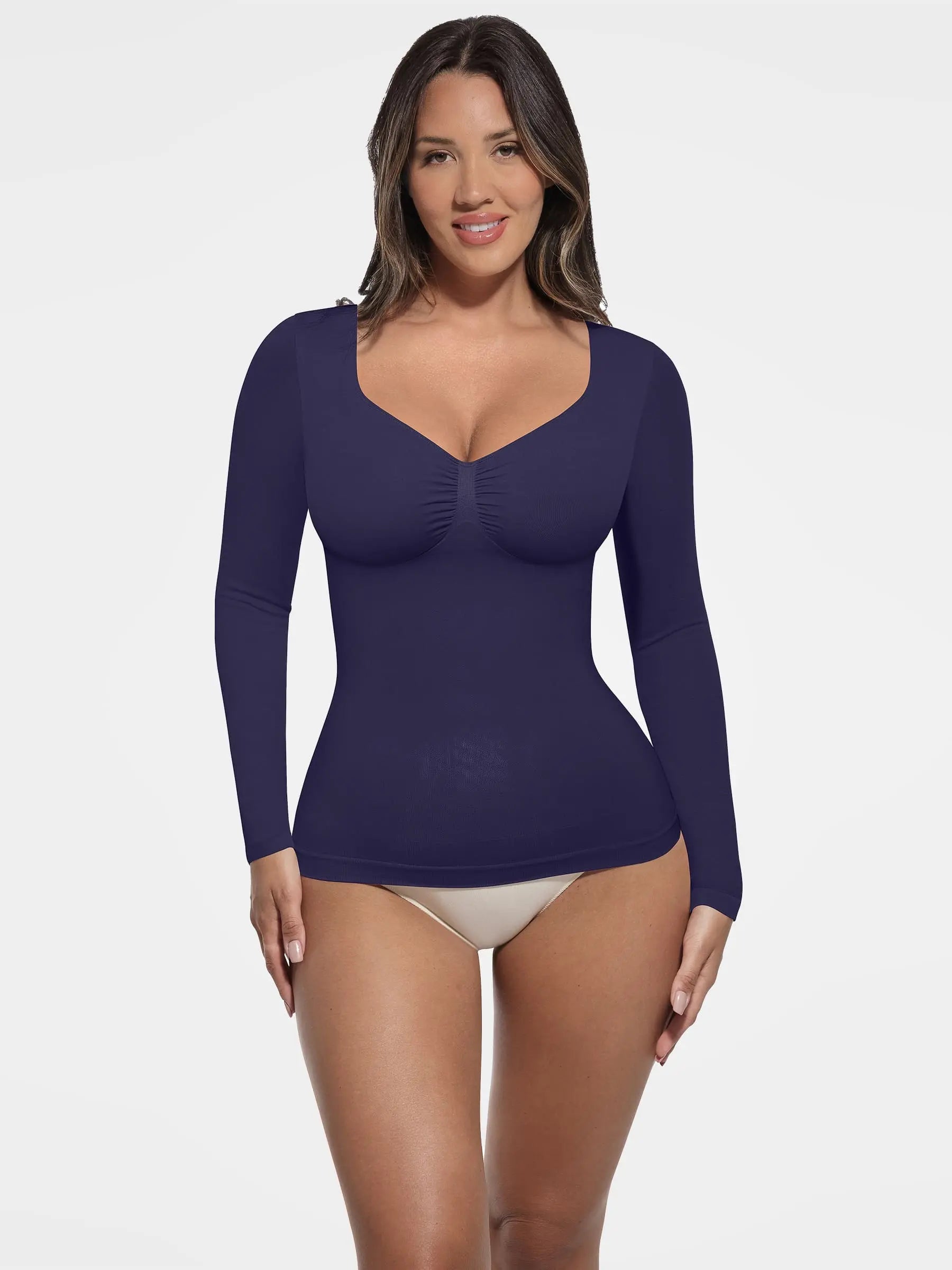 Feelingirl Seamless Long-Sleeve Everyday Shaper Top