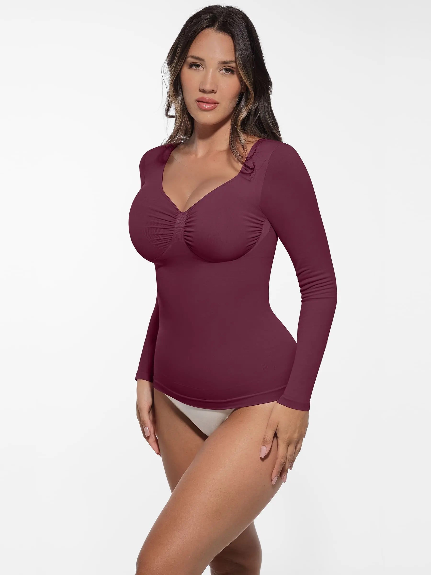 Feelingirl Seamless Long-Sleeve Everyday Shaper Top
