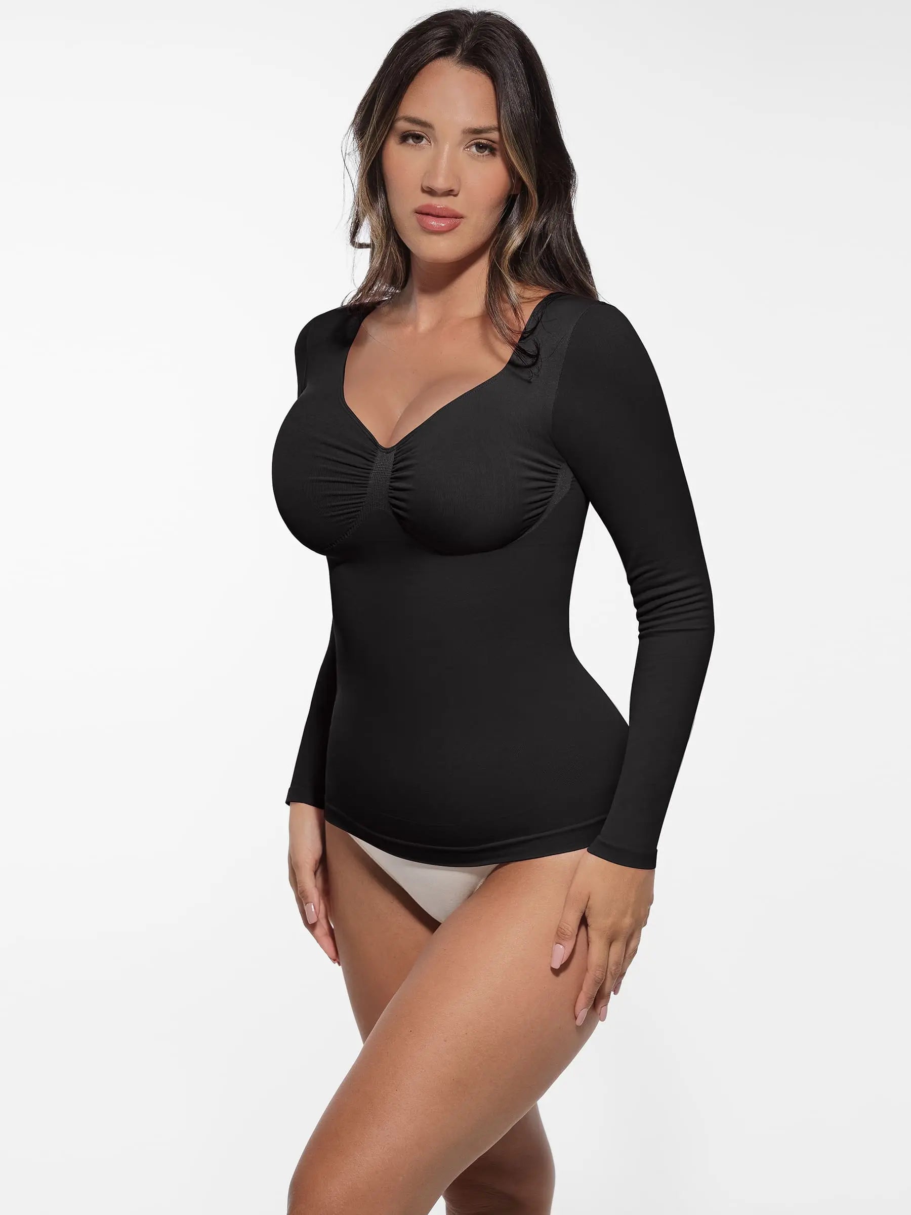 Feelingirl Seamless Long-Sleeve Everyday Shaper Top