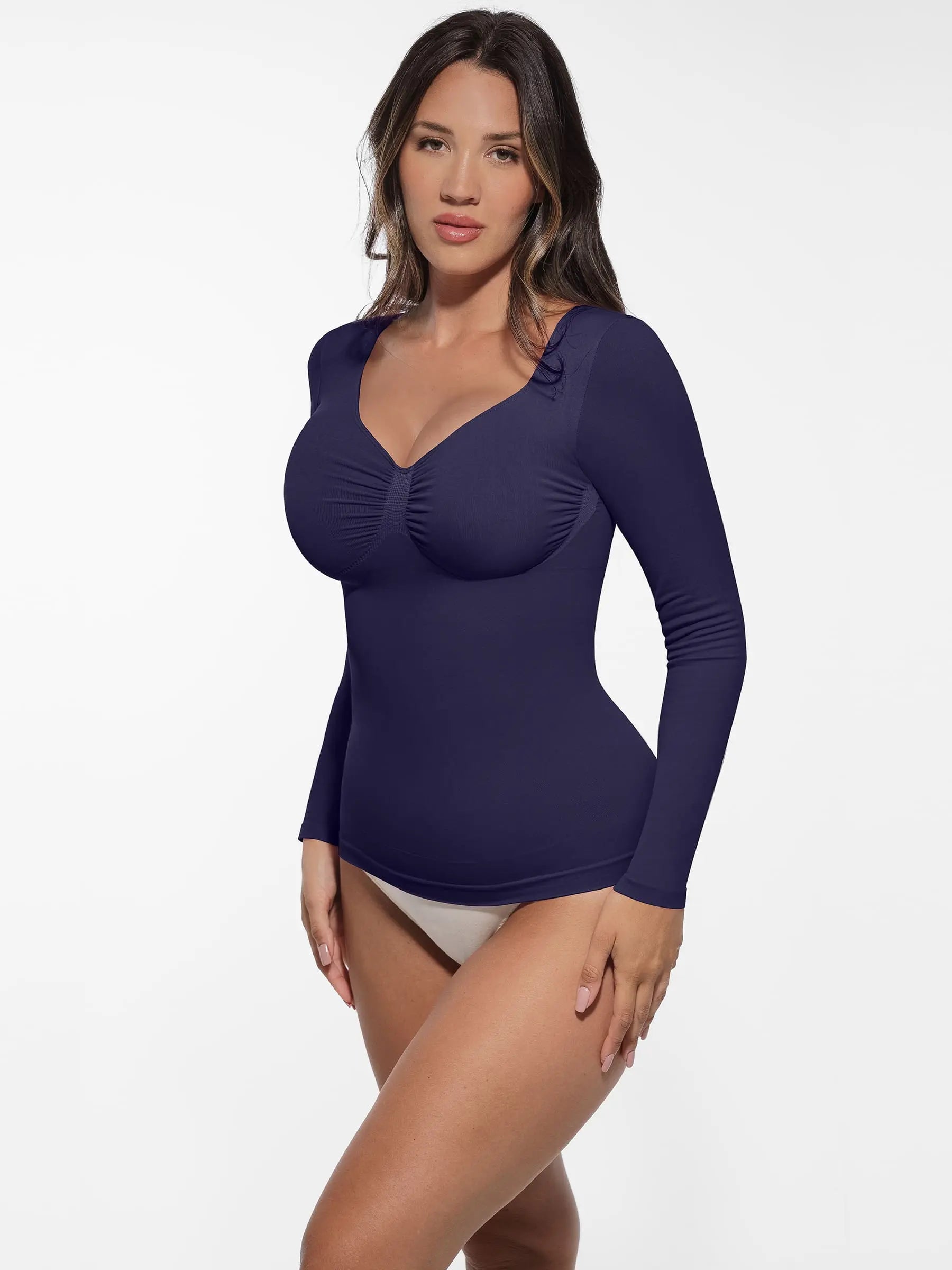 Feelingirl Seamless Long-Sleeve Everyday Shaper Top