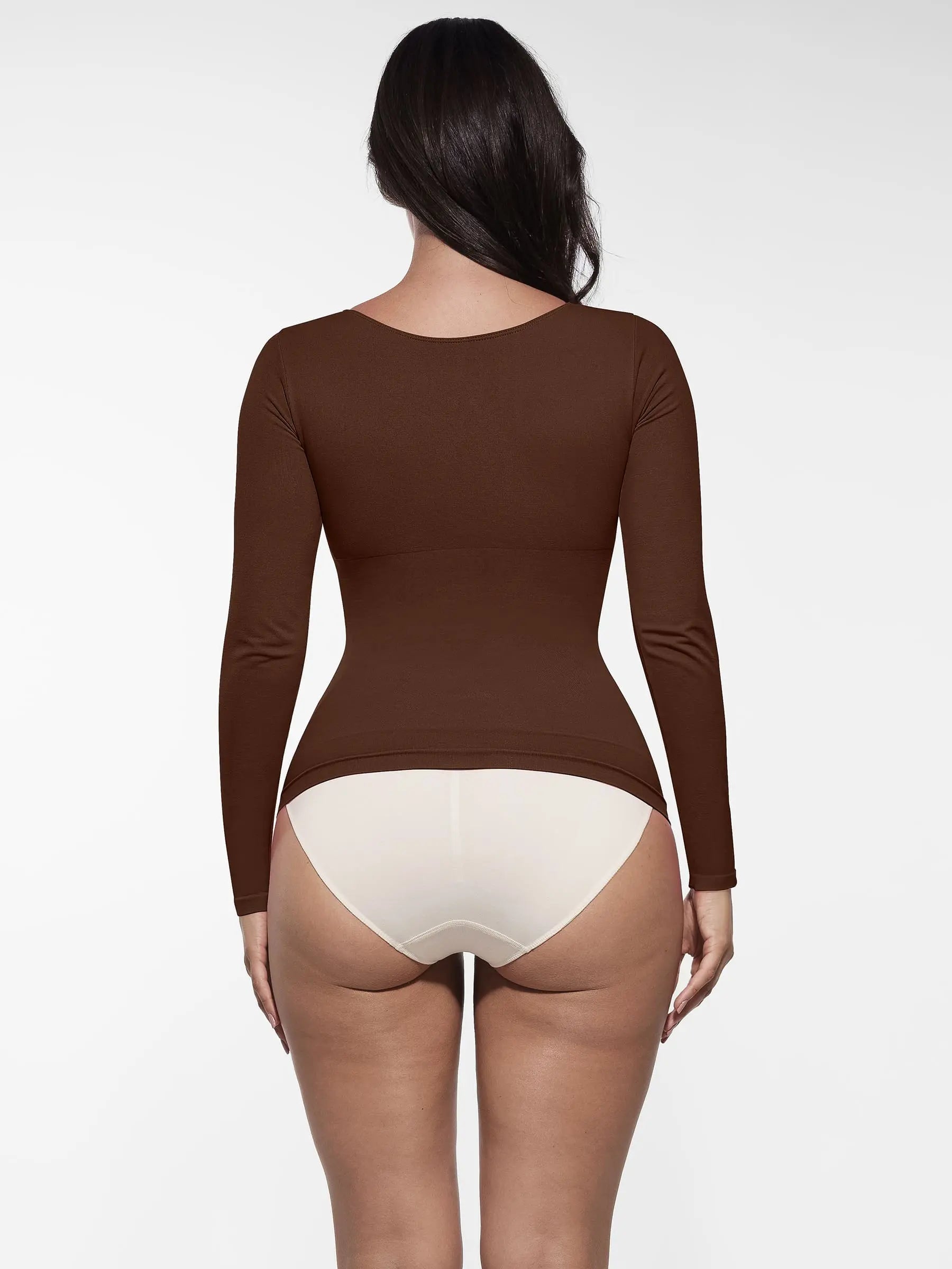 Feelingirl Seamless Long-Sleeve Everyday Shaper Top