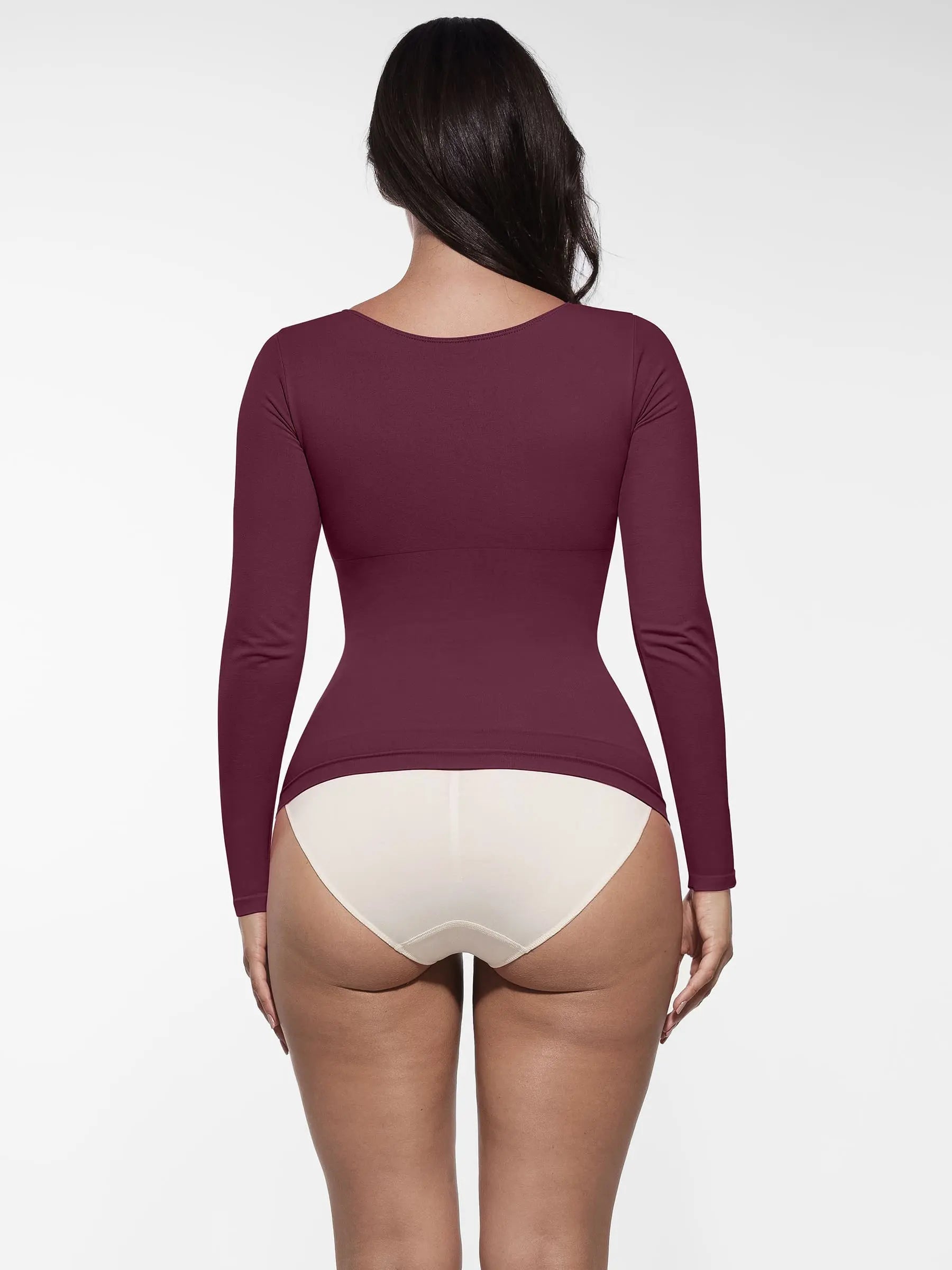 Feelingirl Seamless Long-Sleeve Everyday Shaper Top