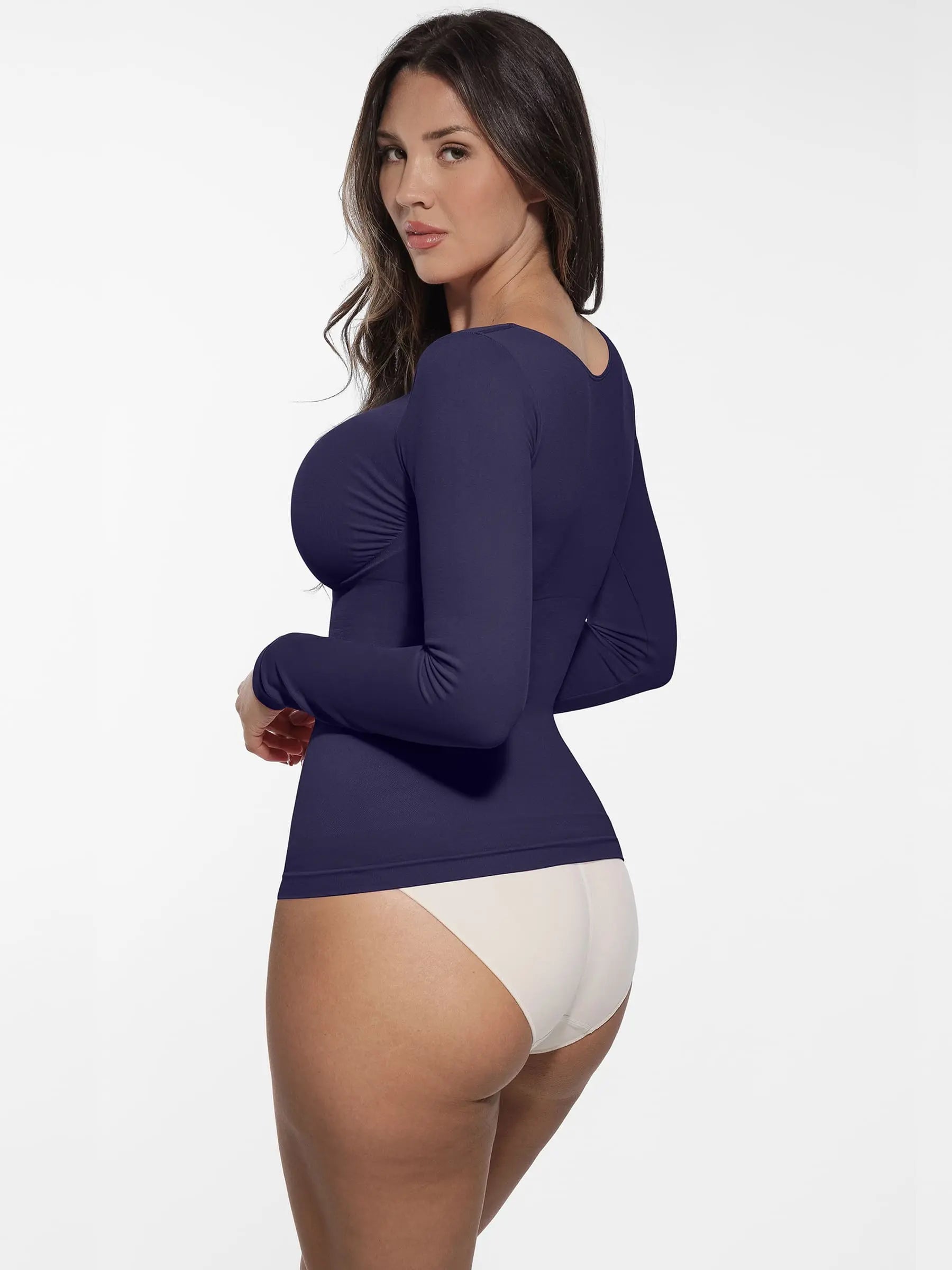 Feelingirl Seamless Long-Sleeve Everyday Shaper Top