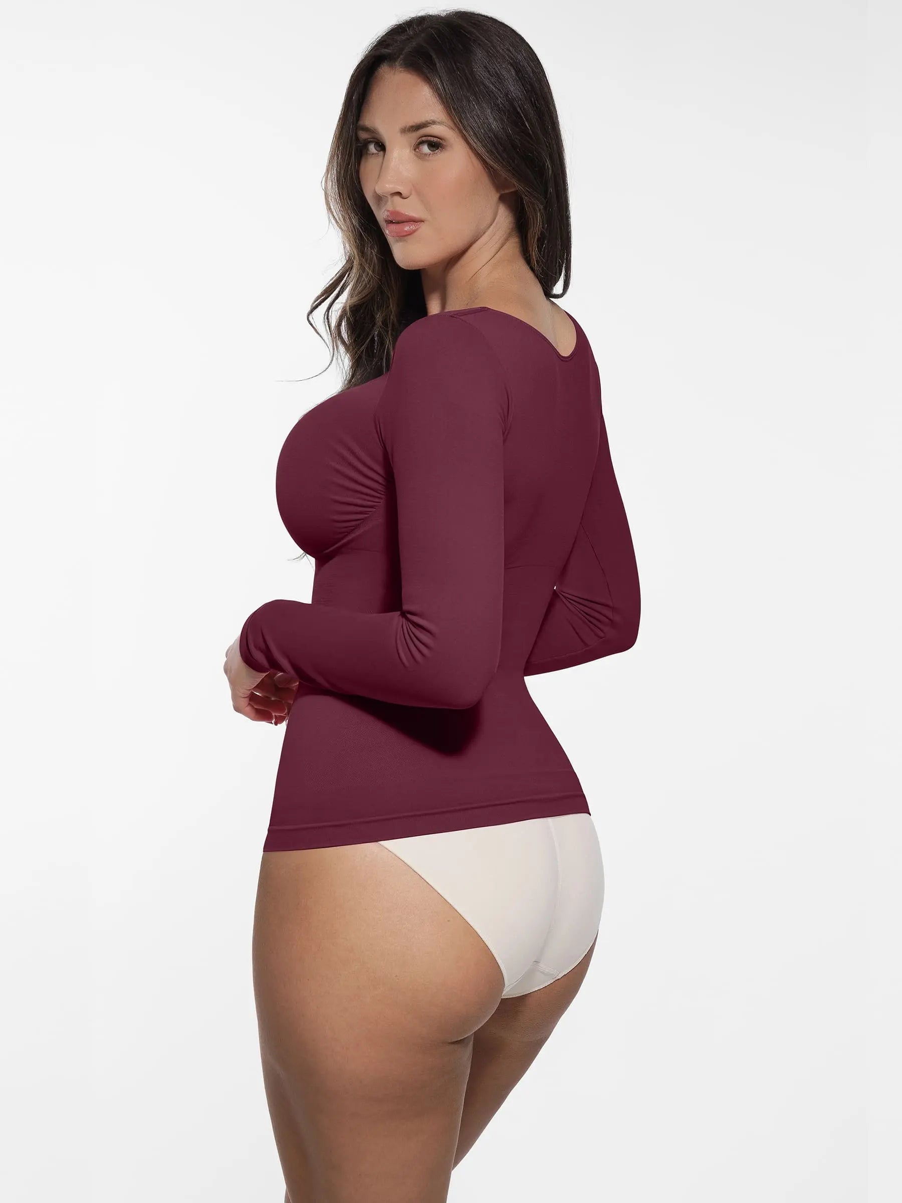 Feelingirl Seamless Long-Sleeve Everyday Shaper Top