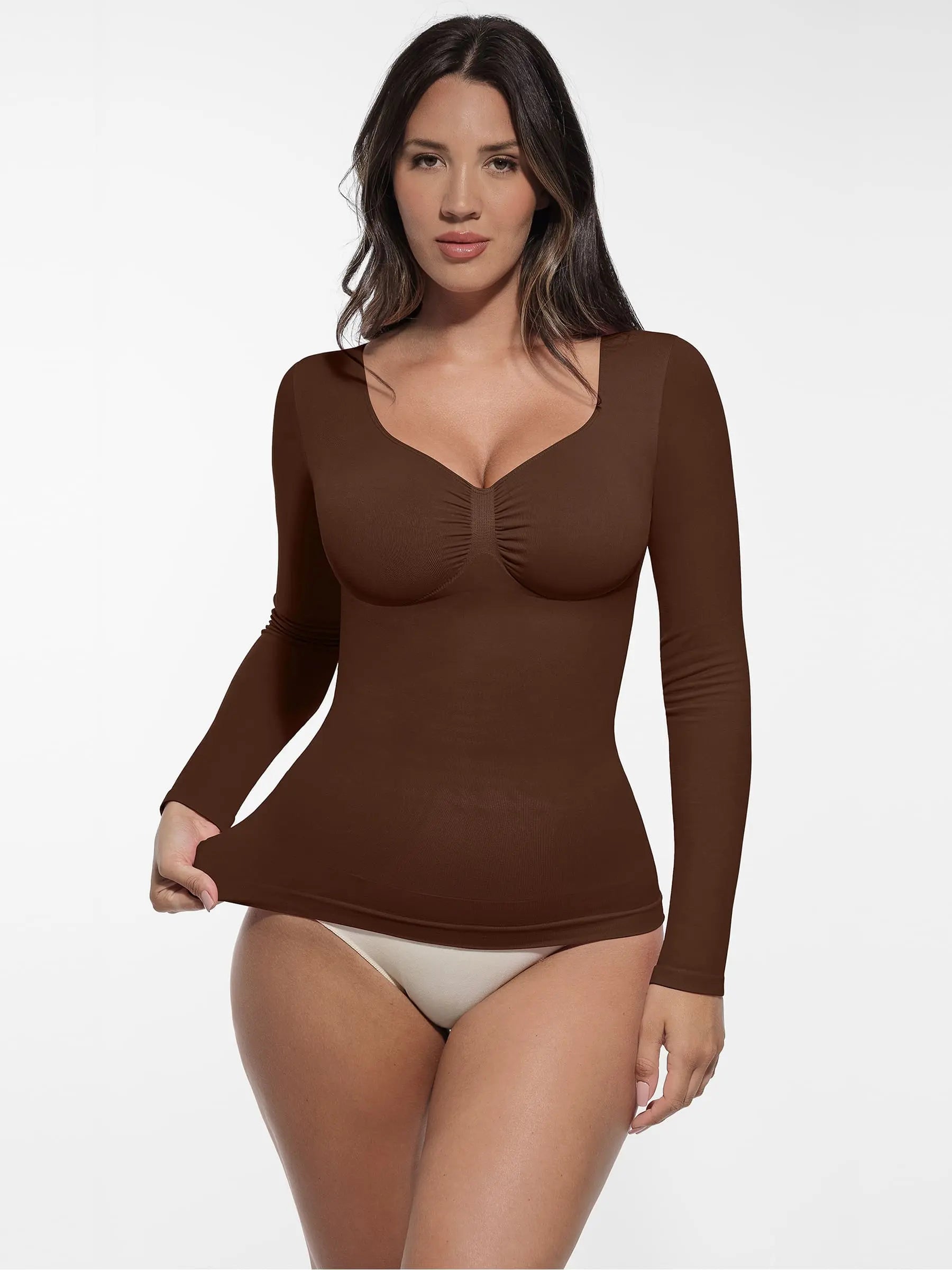 Feelingirl Seamless Long-Sleeve Everyday Shaper Top