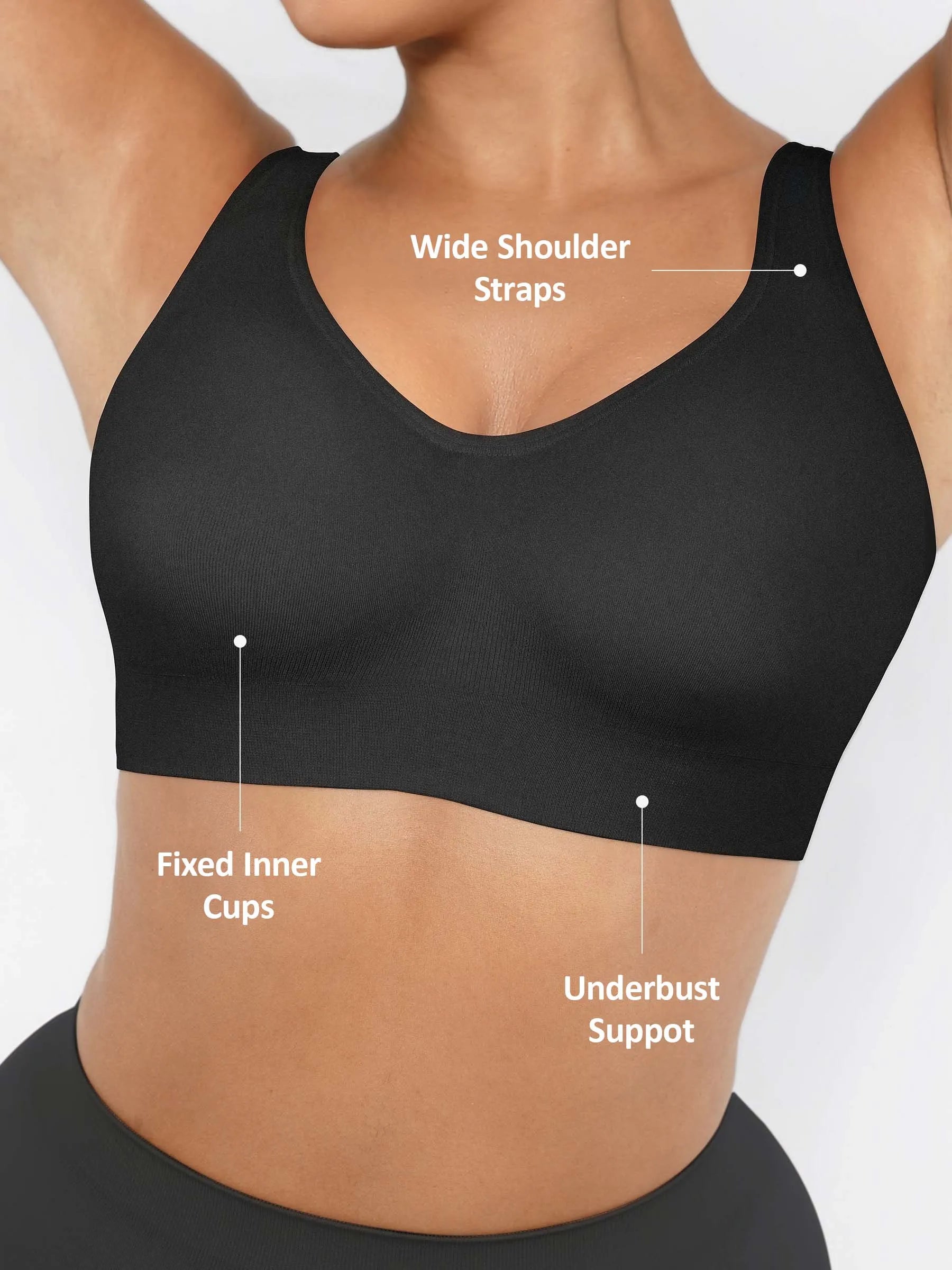 Feelingirl integrierter Softcups, volle Abdeckung, bügelloser BH