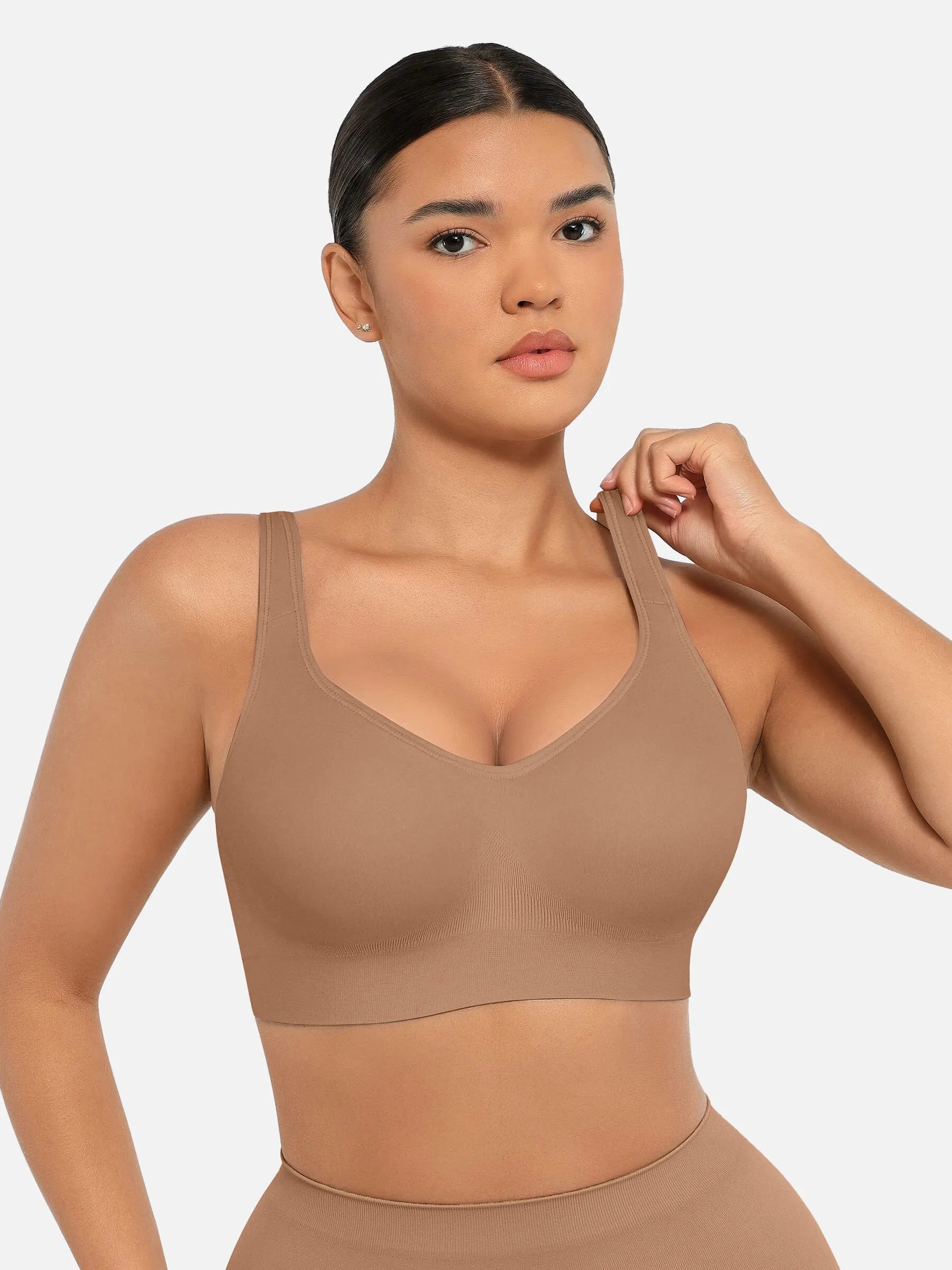 Feelingirl integrierter Softcups, volle Abdeckung, bügelloser BH