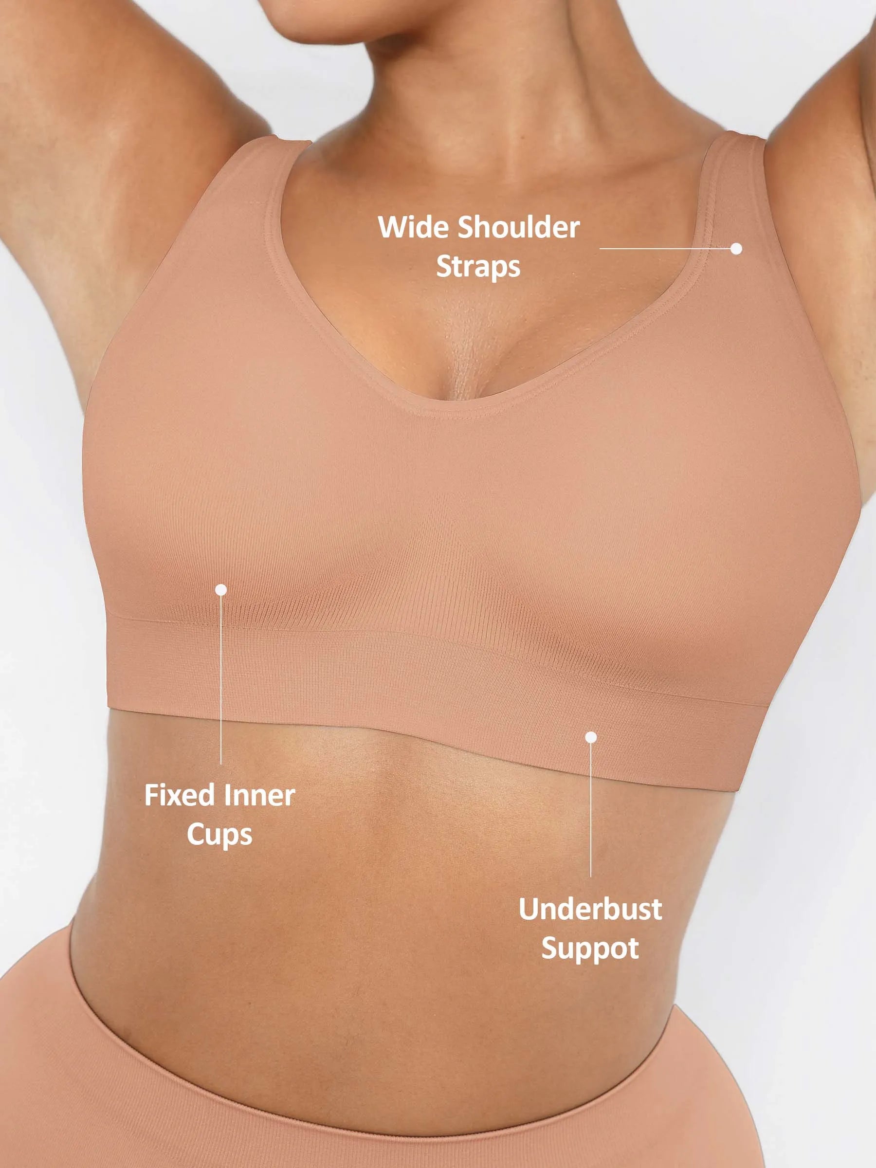 Feelingirl integrierter Softcups, volle Abdeckung, bügelloser BH