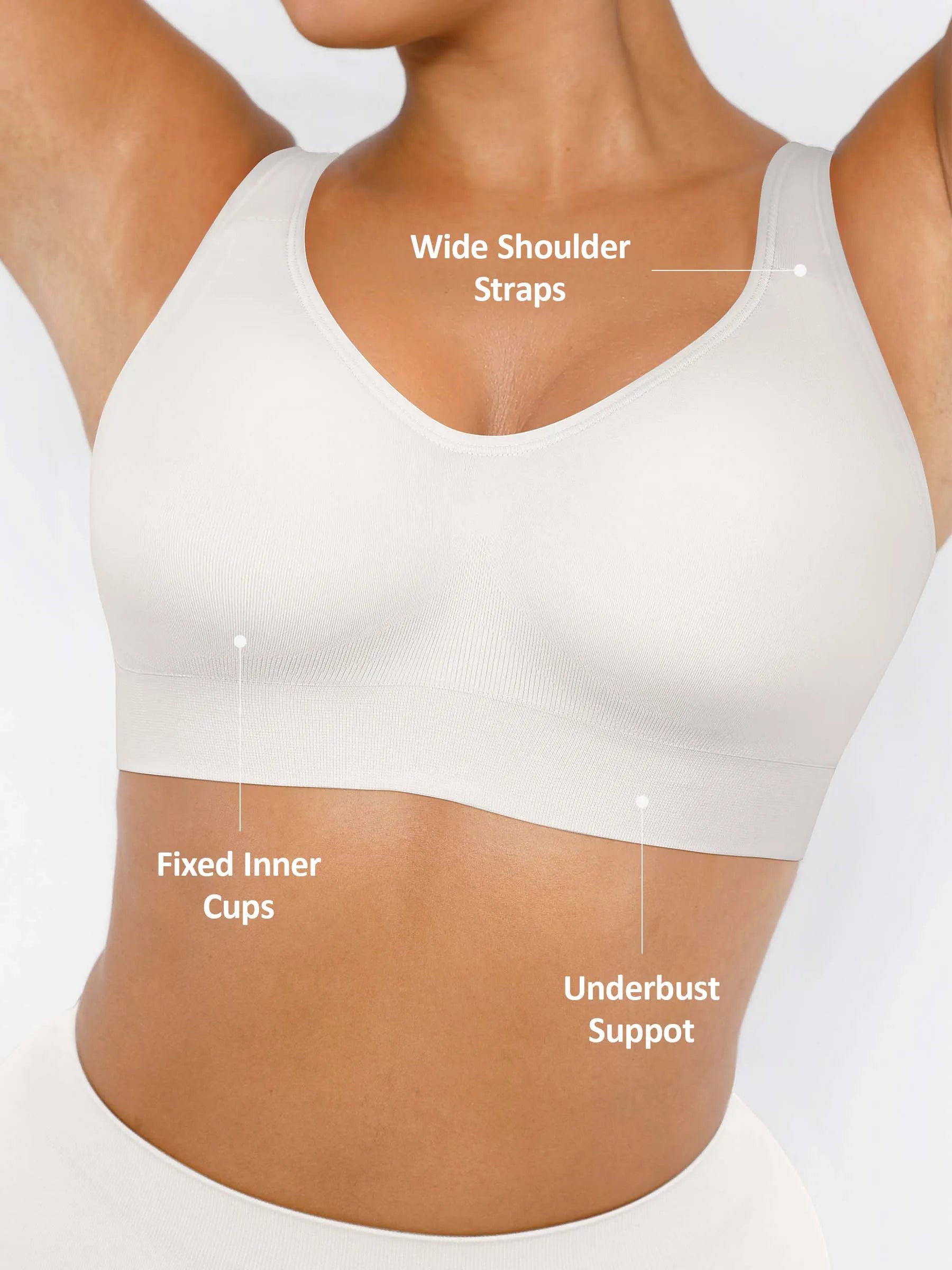 Feelingirl integrierter Softcups, volle Abdeckung, bügelloser BH