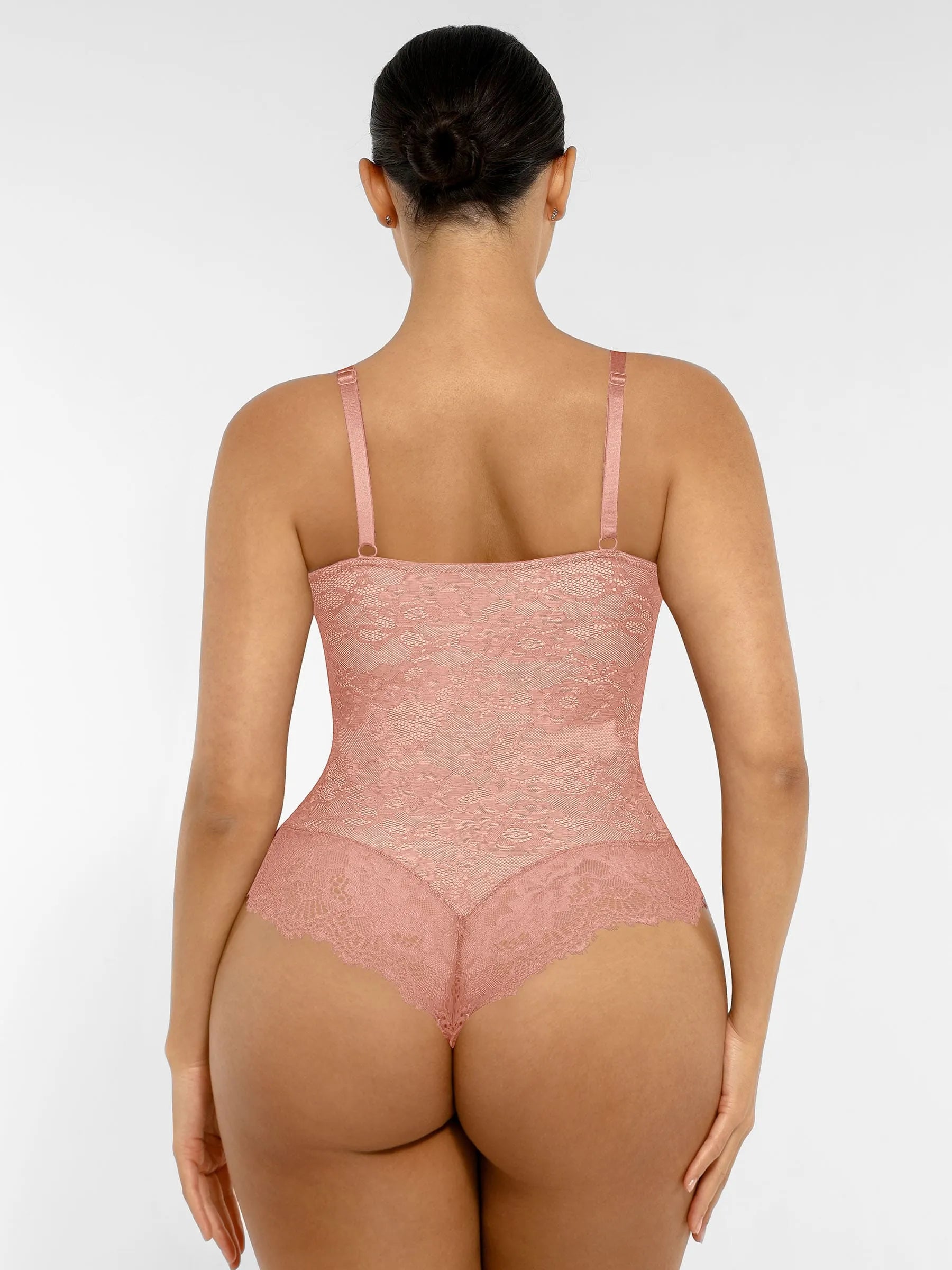Feelingirl Lace V Neck Full Bodysuit Underwear