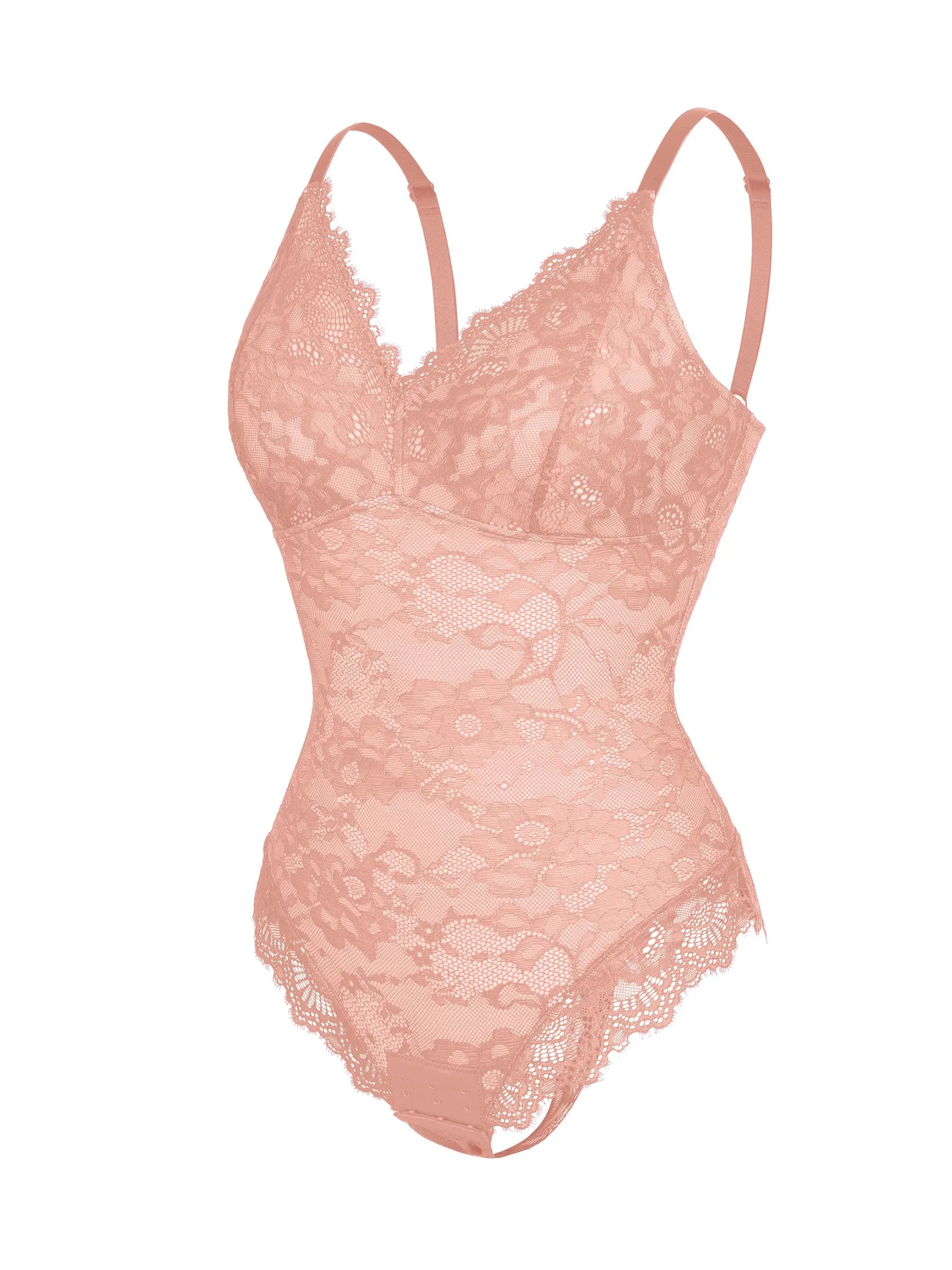 Feelingirl Lace V Neck Full Bodysuit Underwear