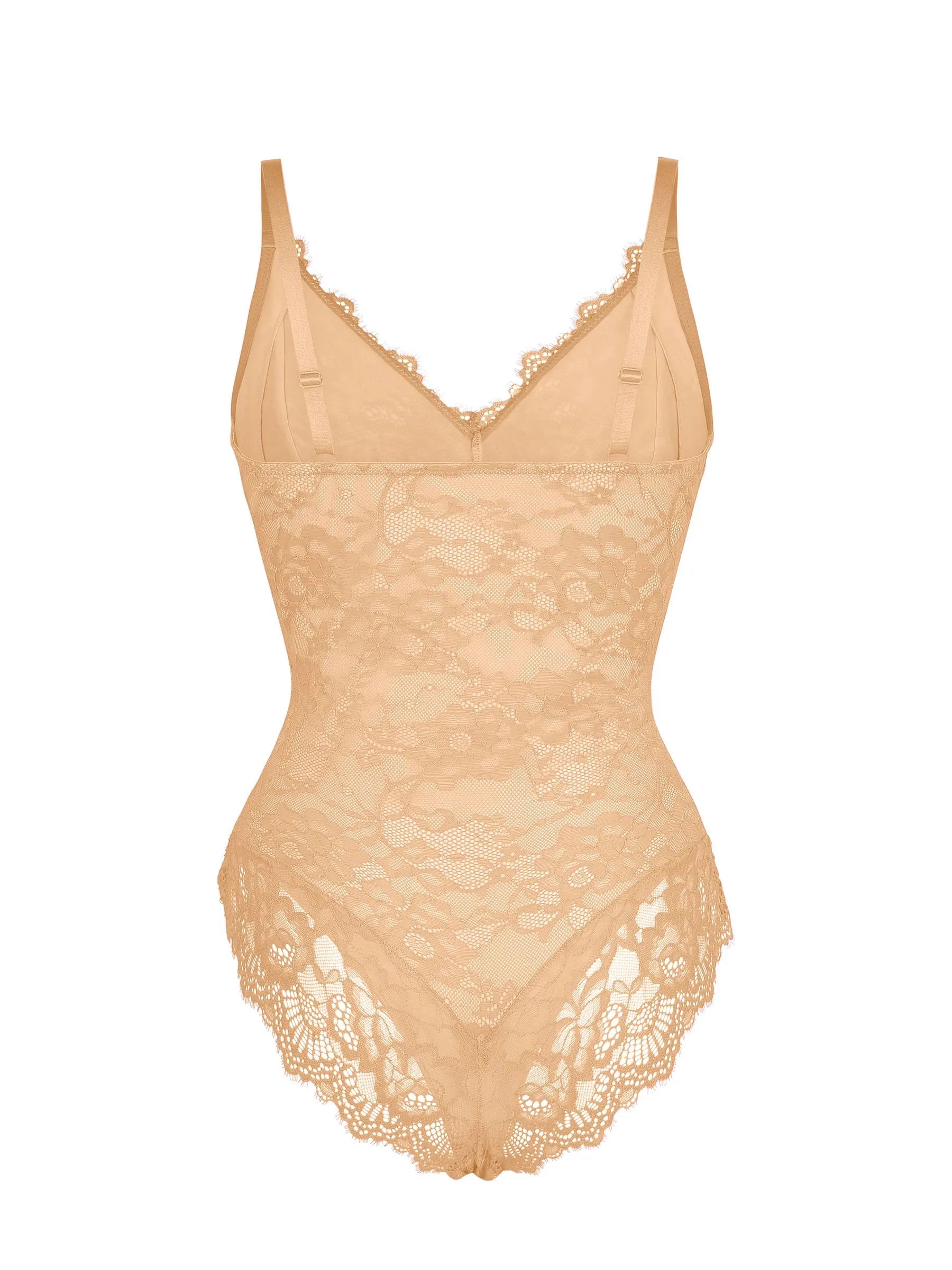 Feelingirl Lace V Neck Full Bodysuit Underwear