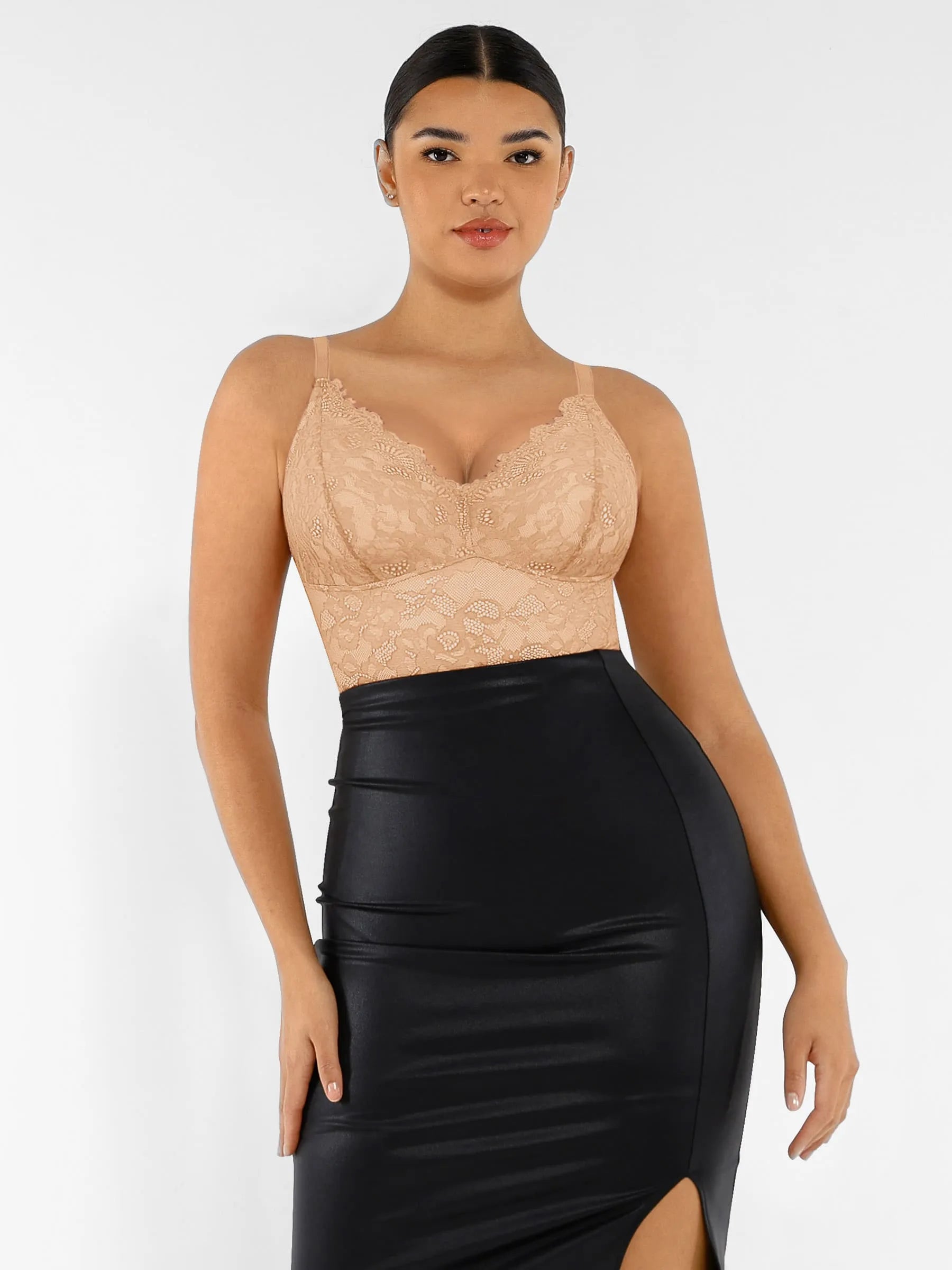 Feelingirl Lace V Neck Full Bodysuit Underwear