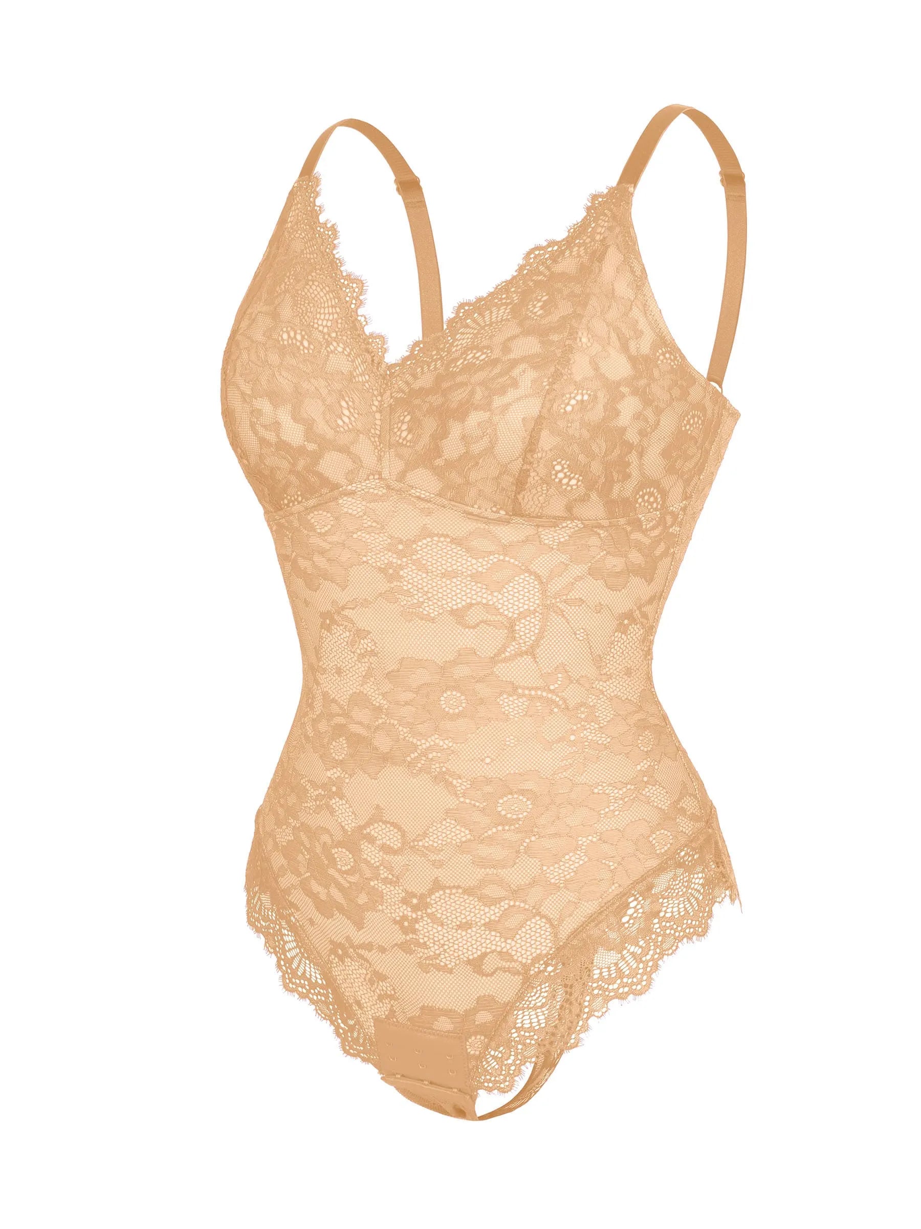 Feelingirl Lace V Neck Full Bodysuit Underwear