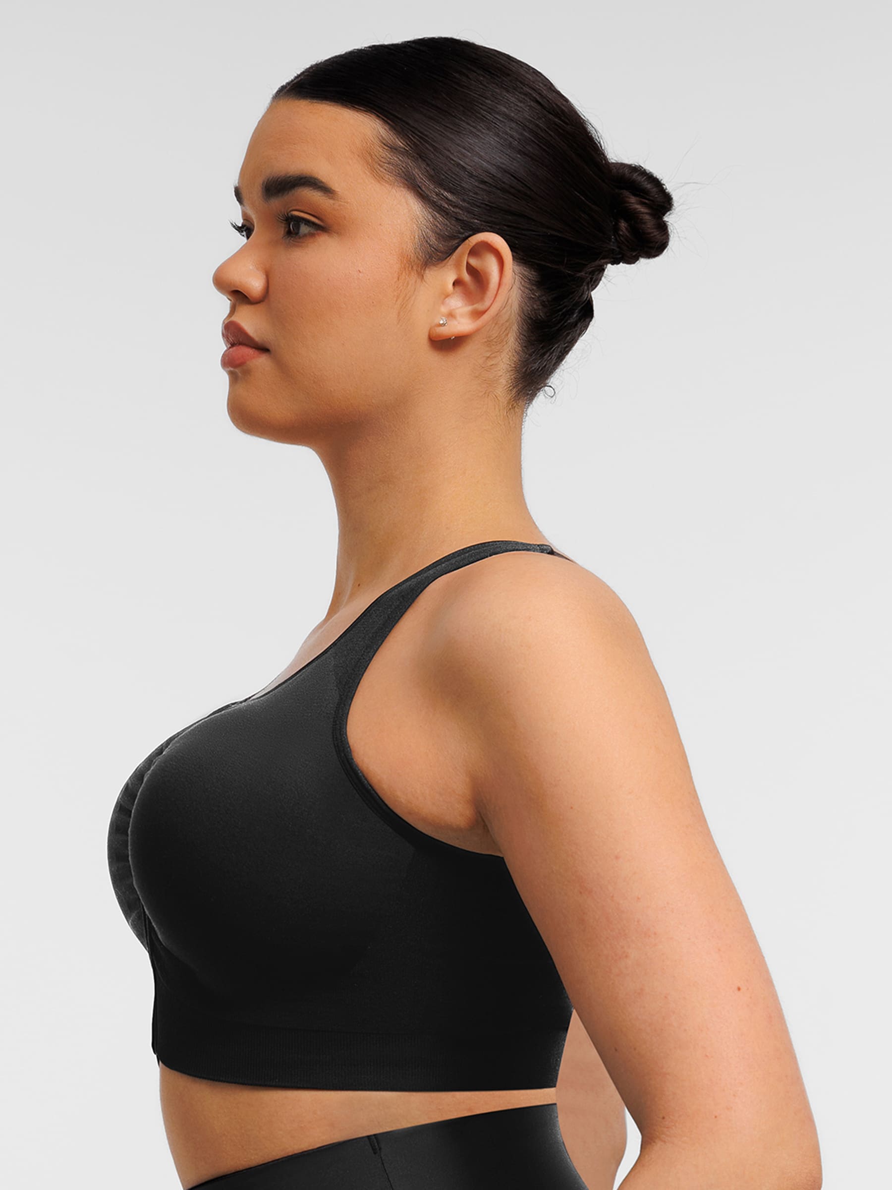 Soutien-gorge sans coutures à fermeture éclair et ouverture sur le devant Feelingirl
