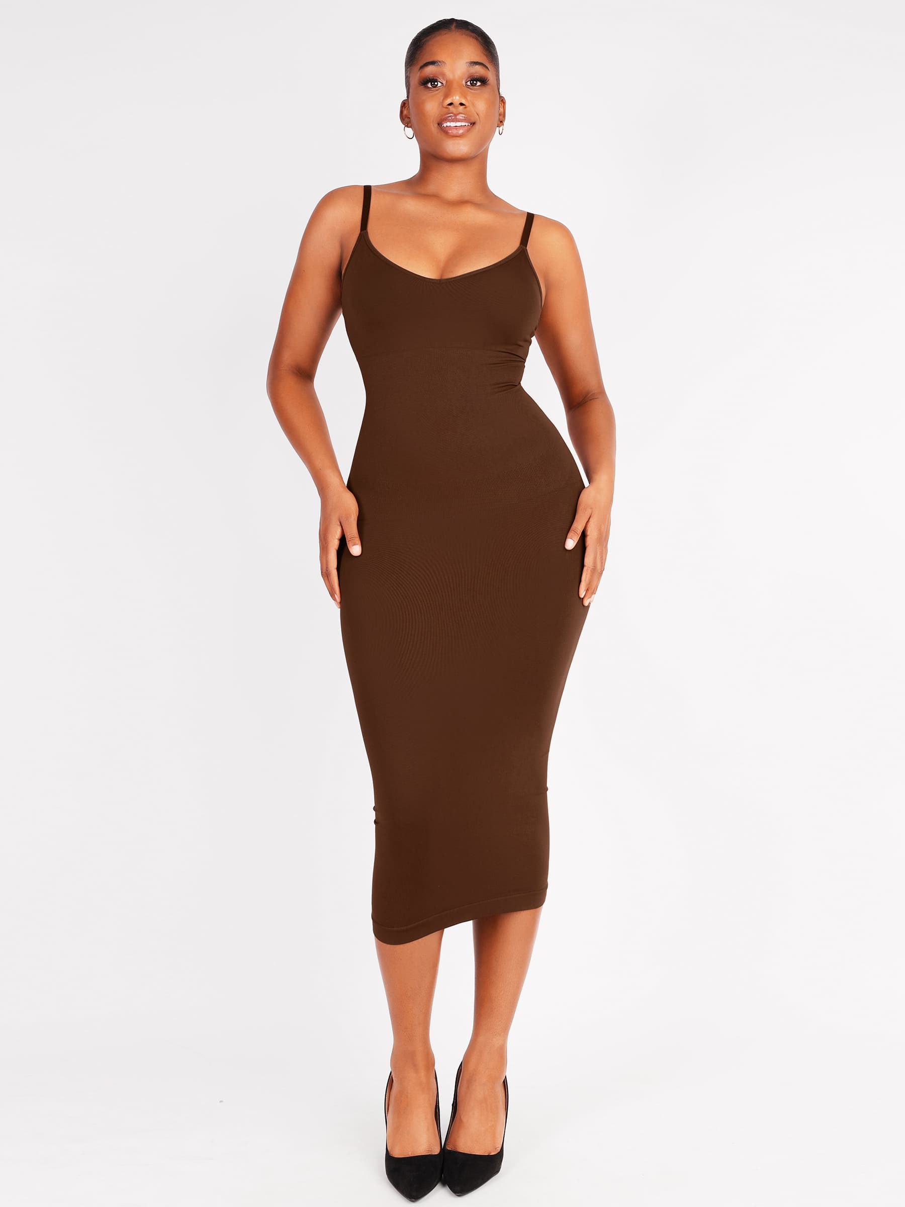 Feelingirl Seamless Midi Body Shaper Dress