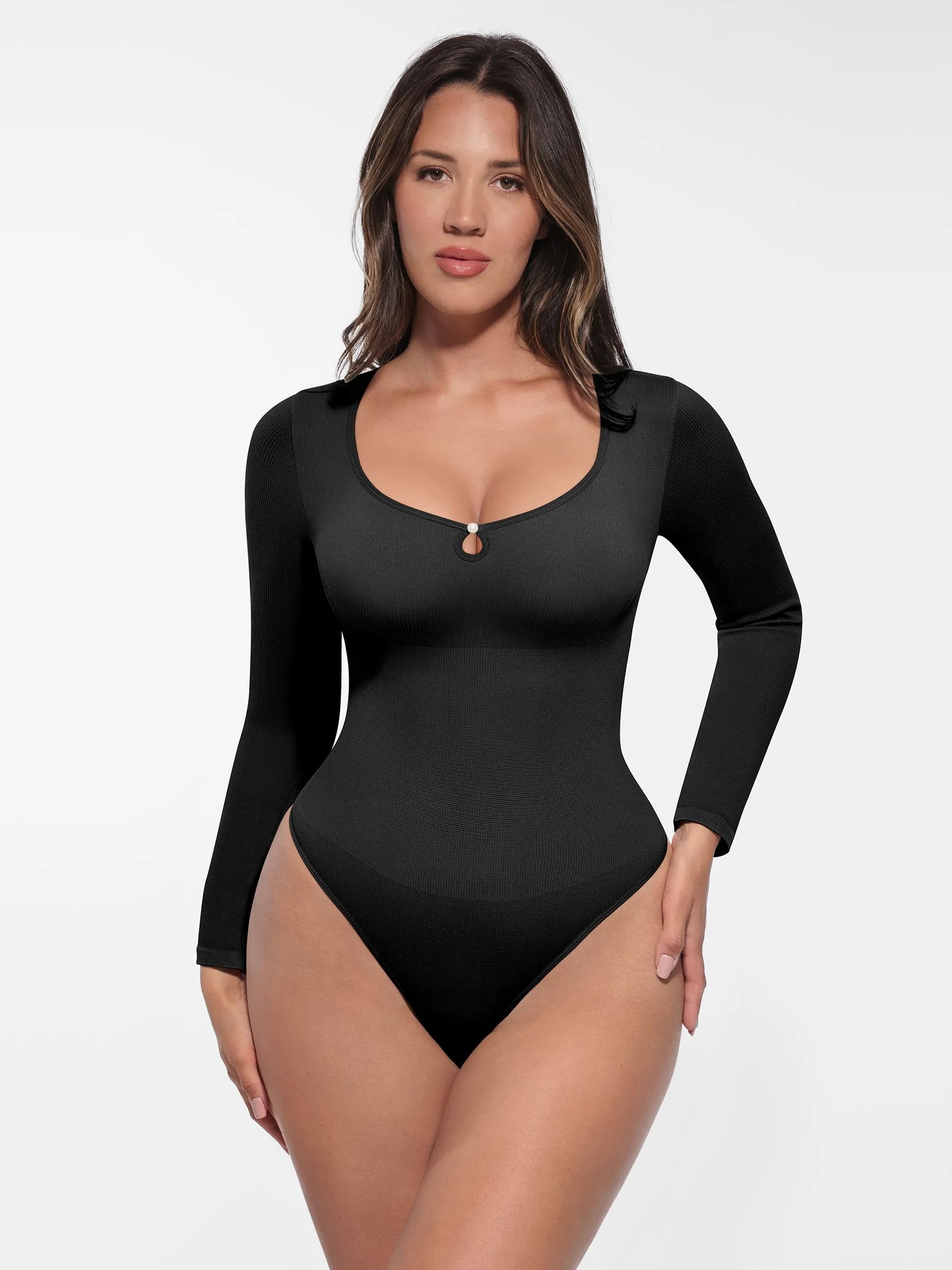 Feelingirl Seamless Ribbed Bodysuit