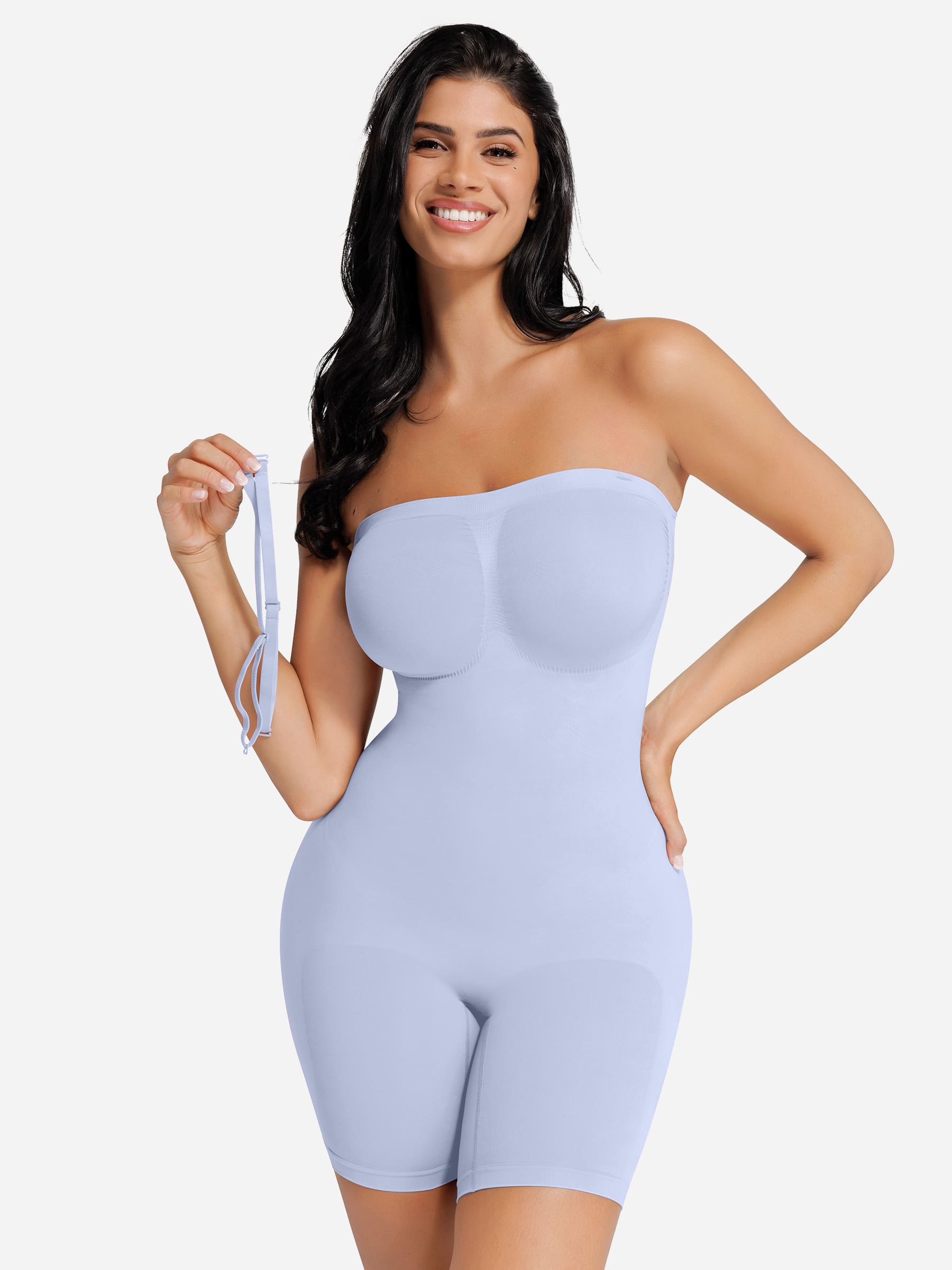 Feelingirl nahtloser trägerloser Body mit abnehmbaren Trägern