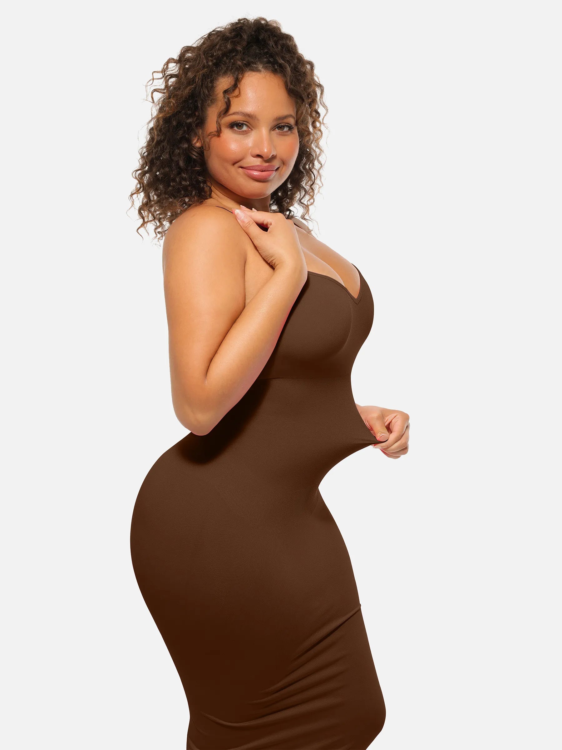 Feelingirl Nahtloses Midi-Body-Shaper-Kleid