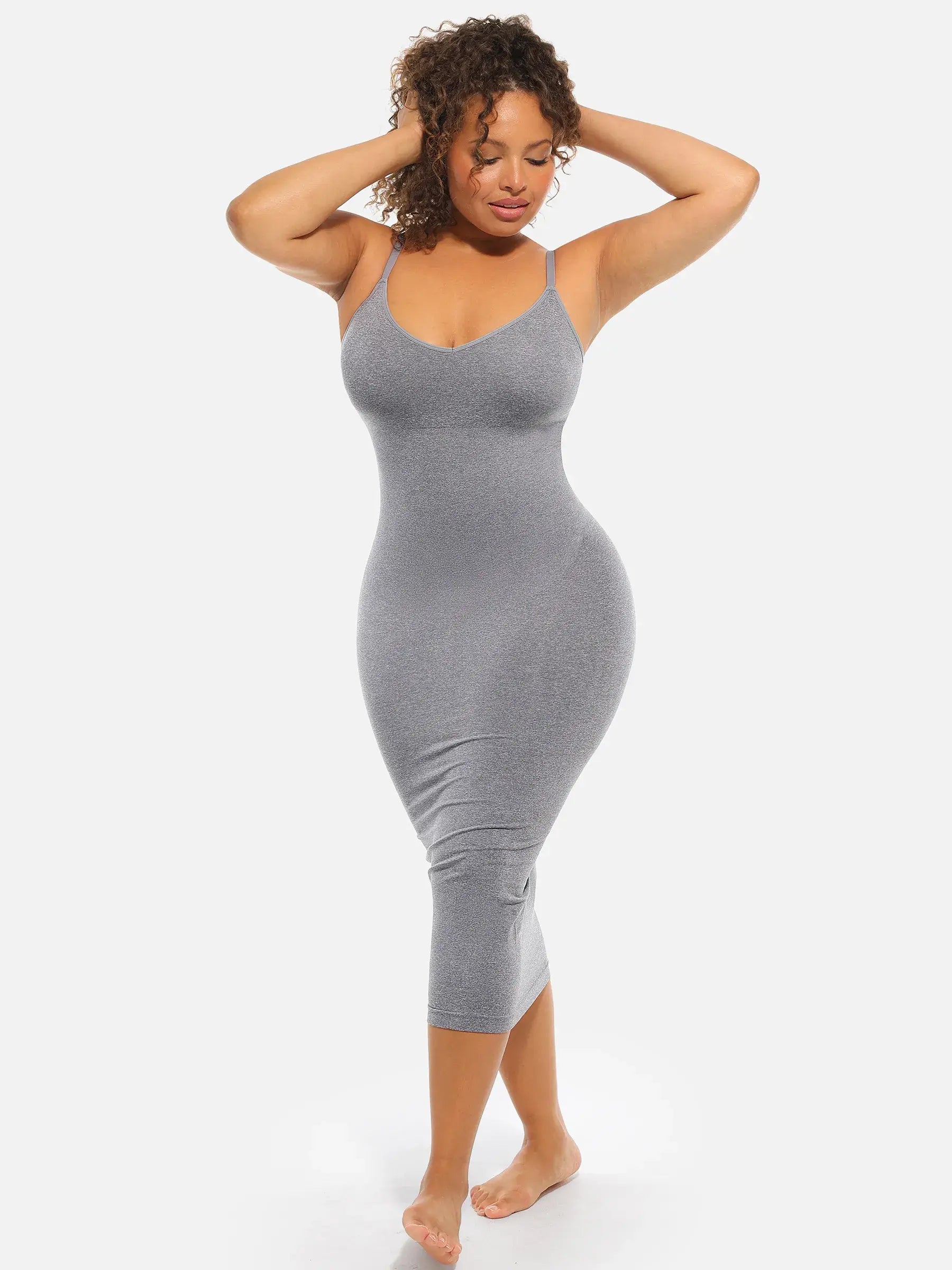 Feelingirl Nahtloses Midi-Body-Shaper-Kleid