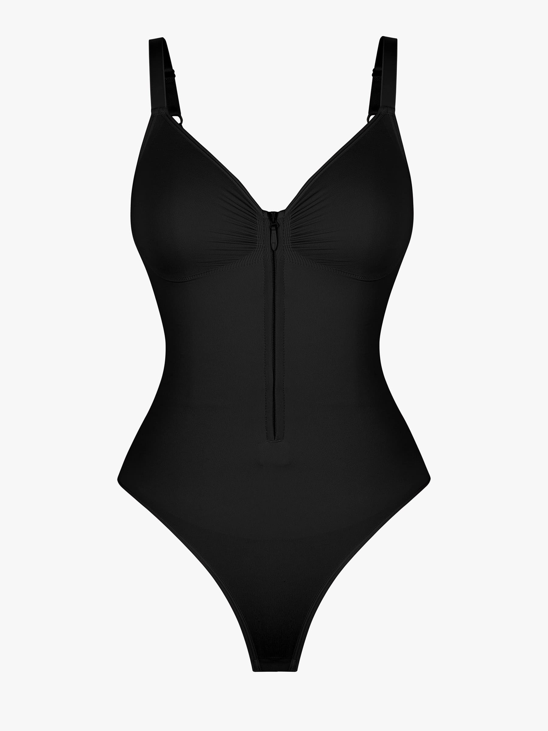 Feelingirl Tummy Control Zipper Shaping Bodysuit