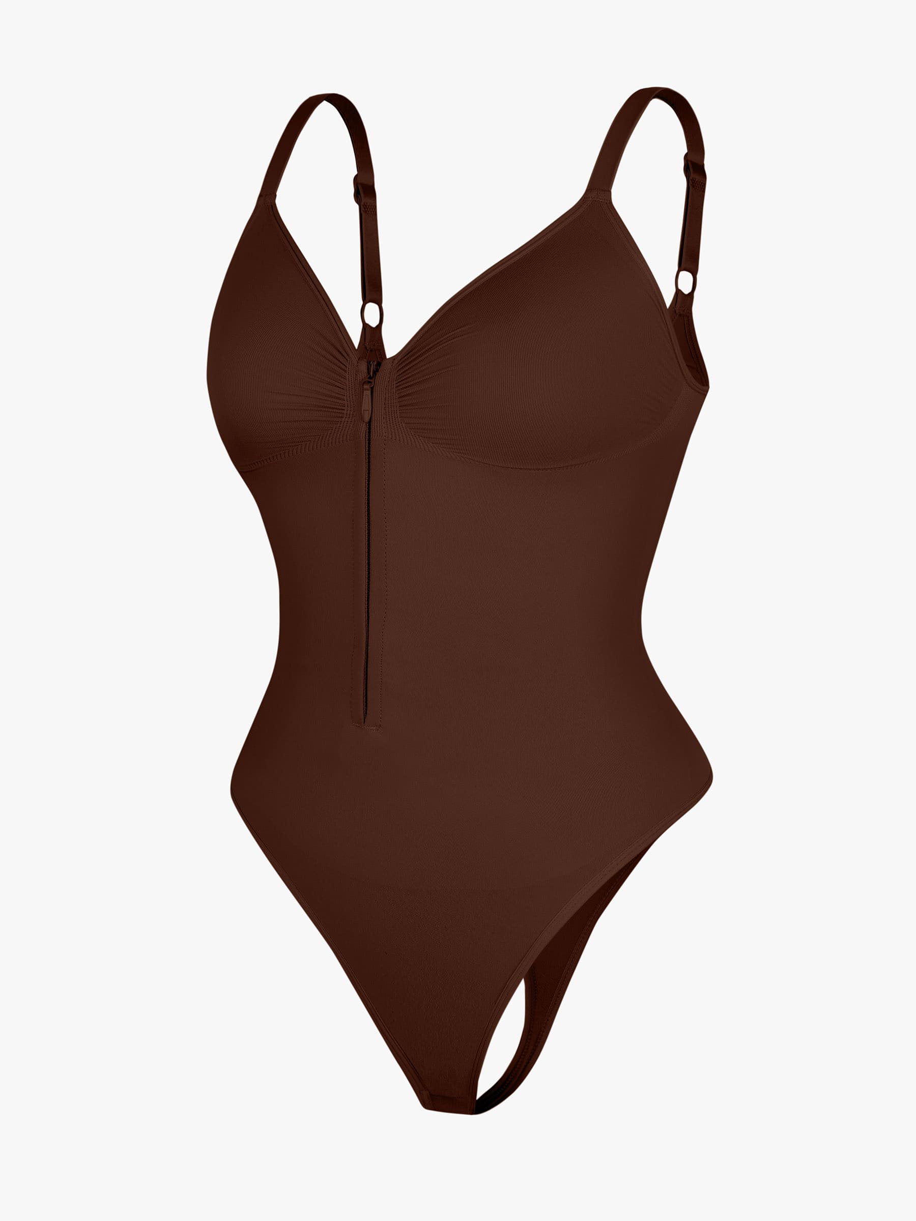 Feelingirl Tummy Control Zipper Shaping Bodysuit