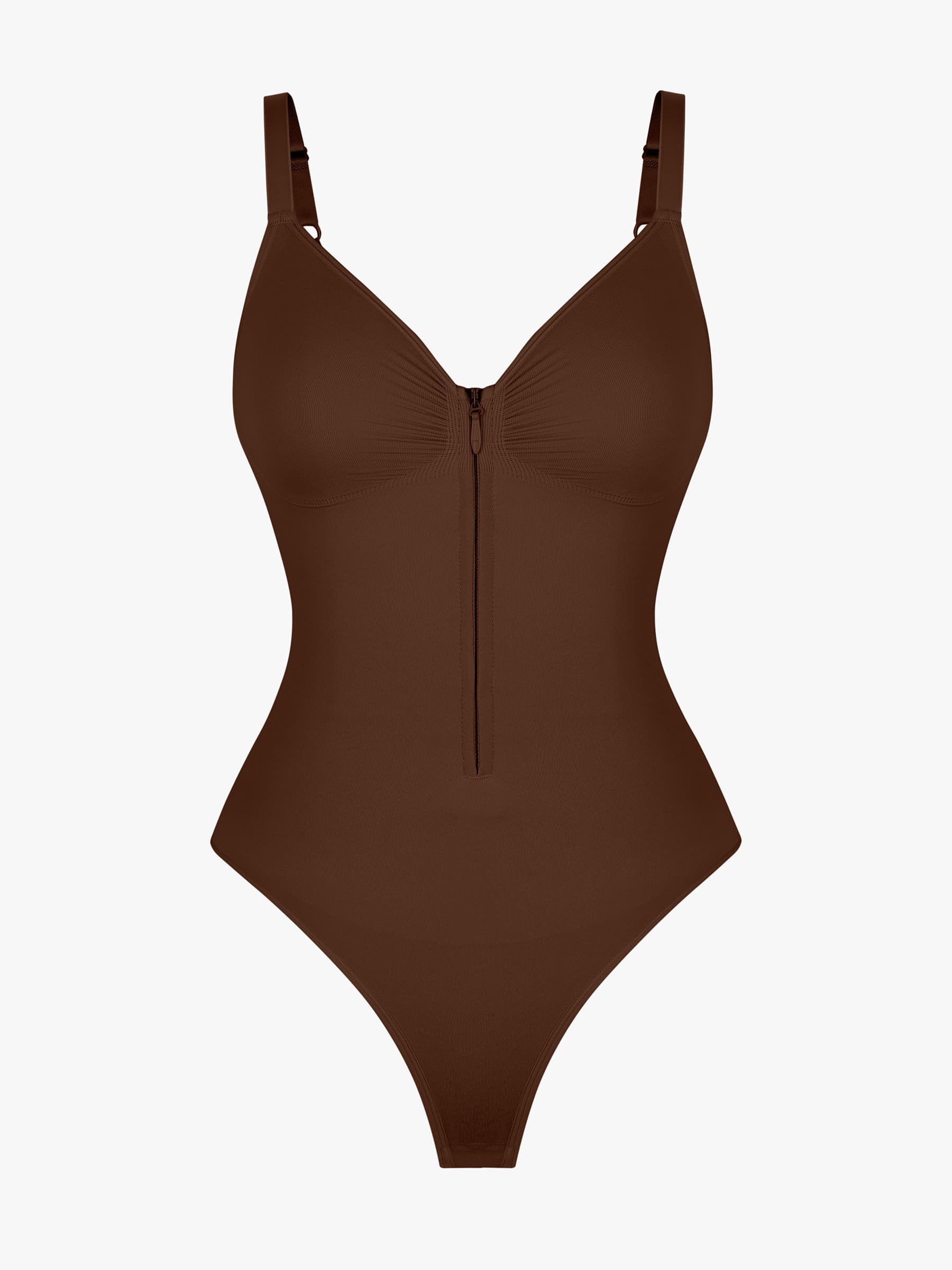 Feelingirl Tummy Control Zipper Shaping Bodysuit