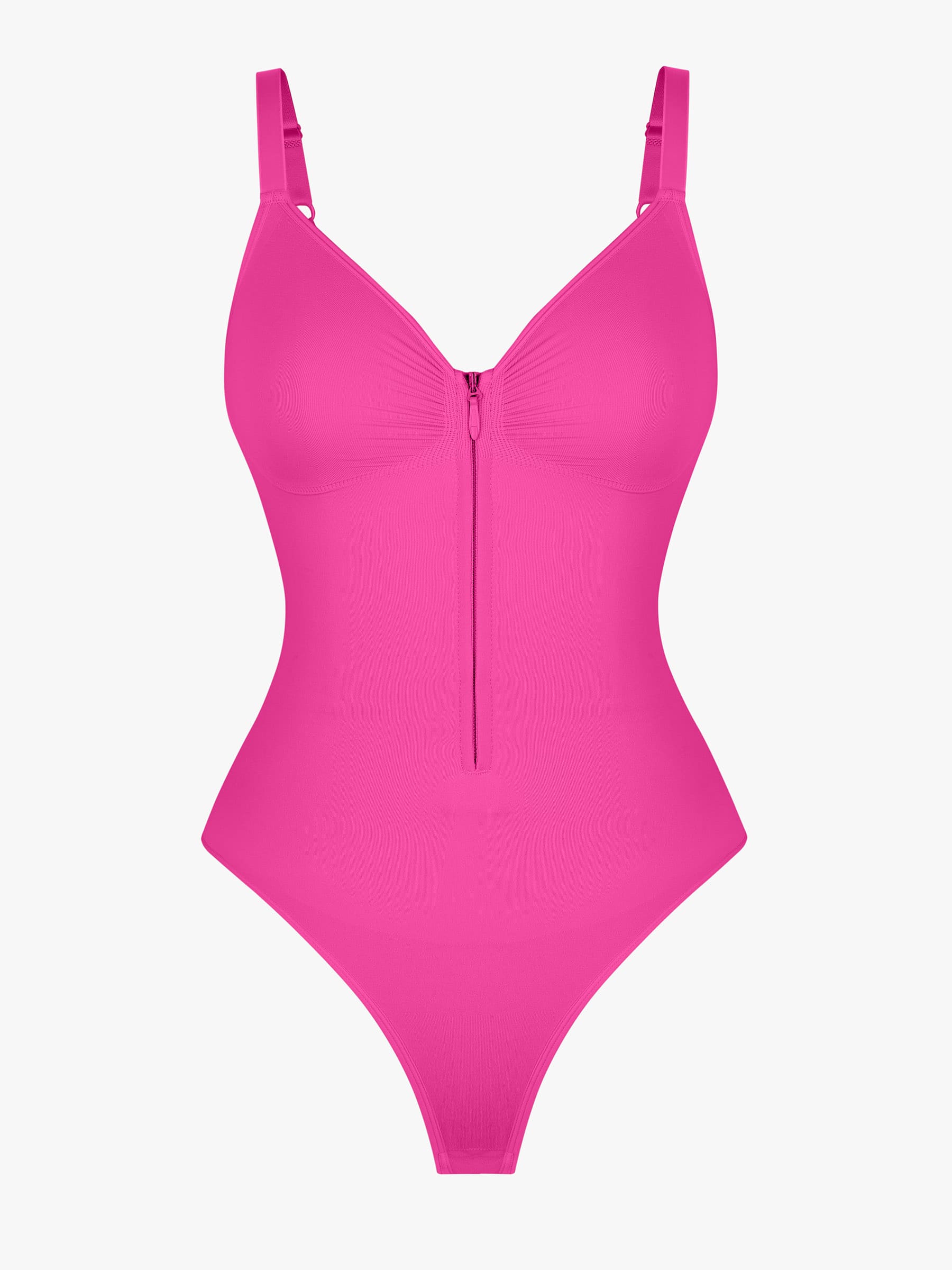 Feelingirl Tummy Control Zipper Shaping Bodysuit