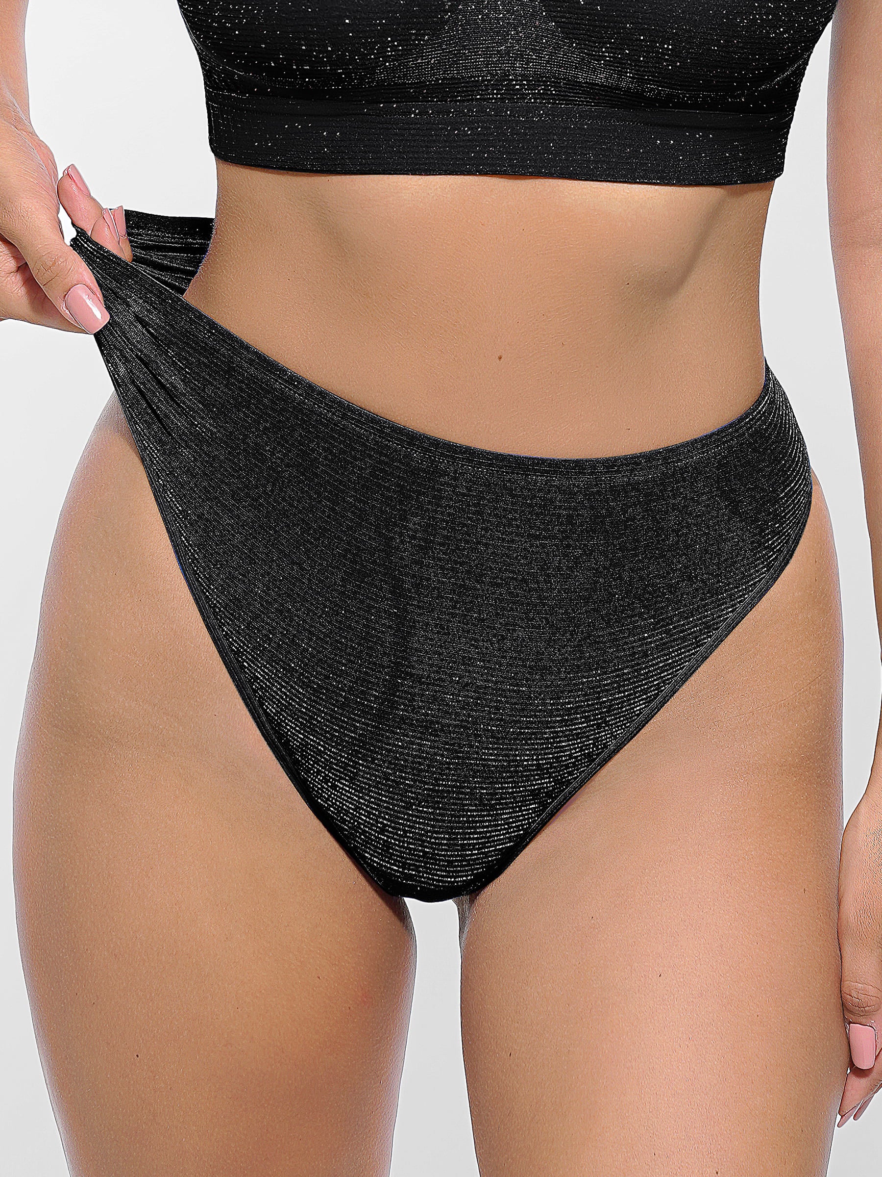 String taille basse scintillant sans coutures Feelingirl