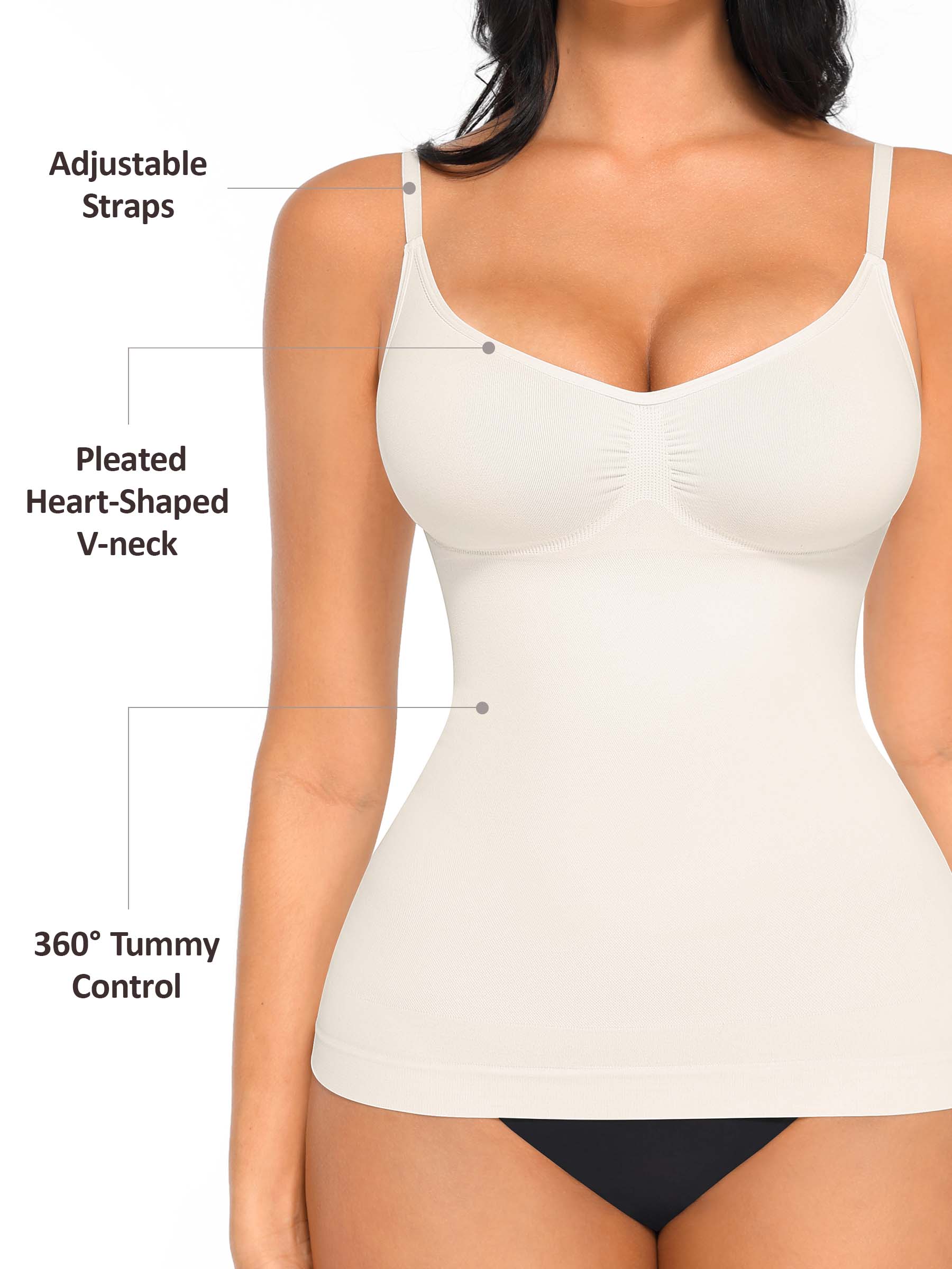 Camiseta sin mangas moldeadora Feelingirl con soporte para busto, cintura y abdomen