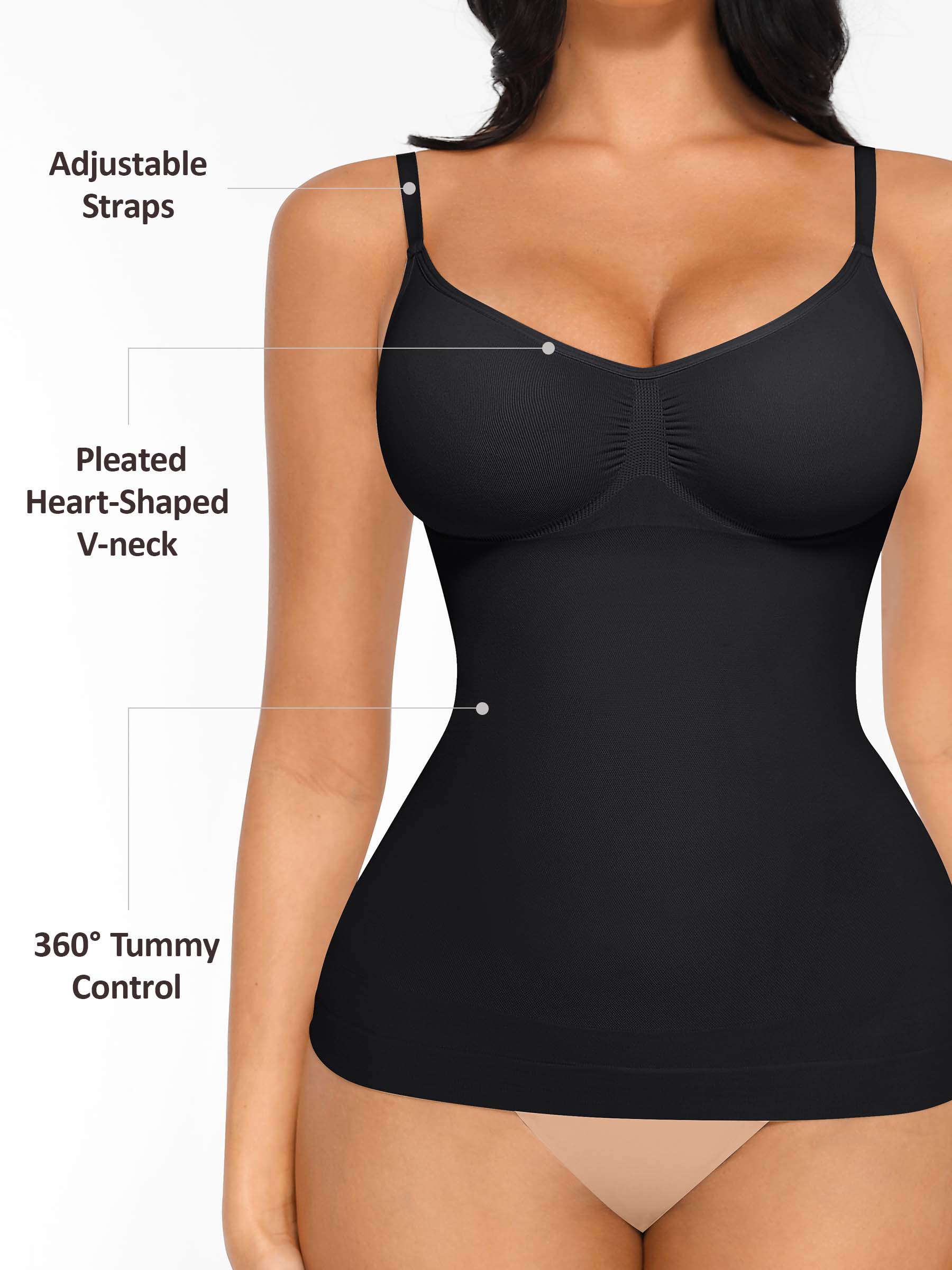 Camiseta sin mangas moldeadora Feelingirl con soporte para busto, cintura y abdomen