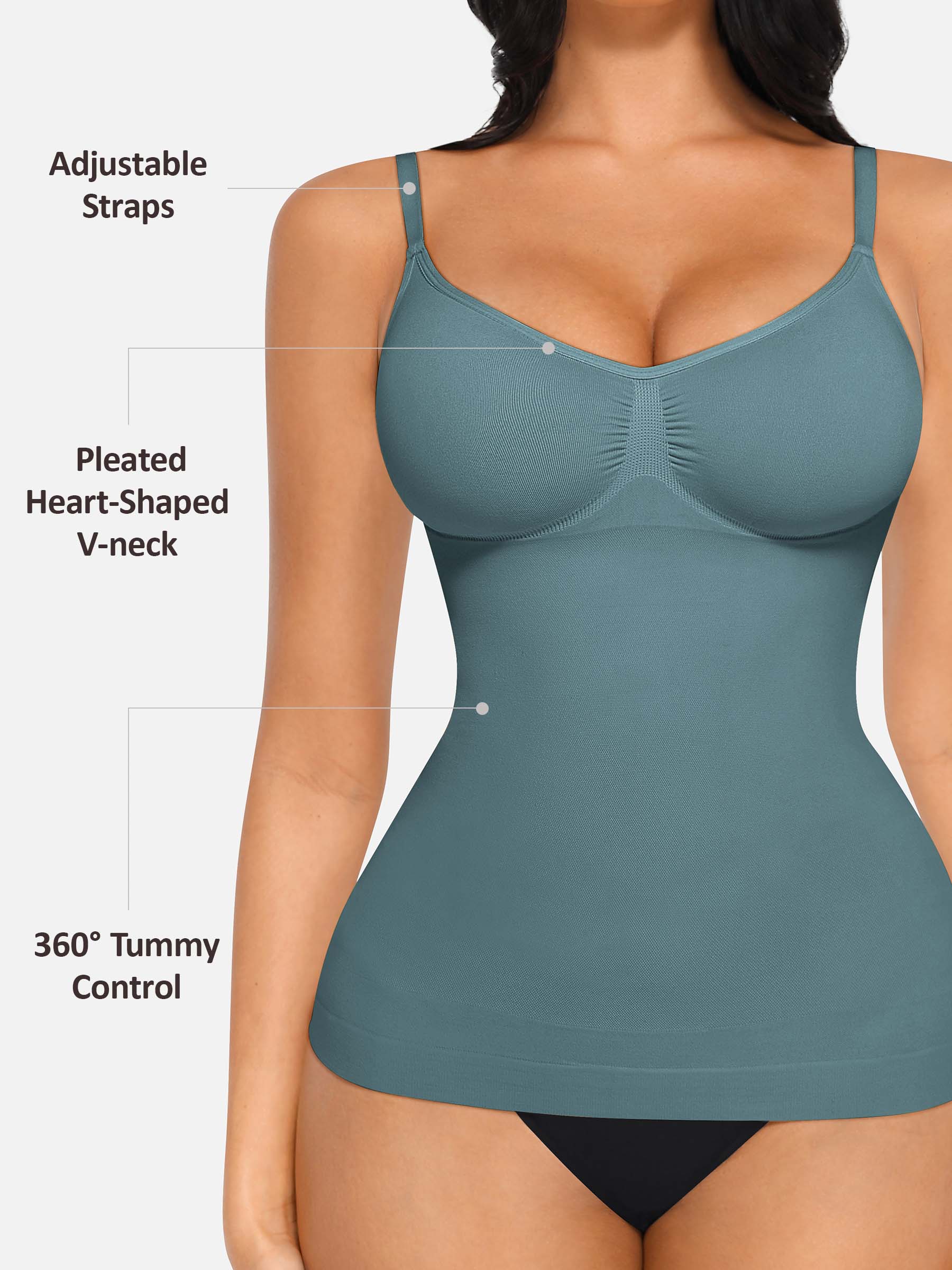 Camiseta sin mangas moldeadora Feelingirl con soporte para busto, cintura y abdomen