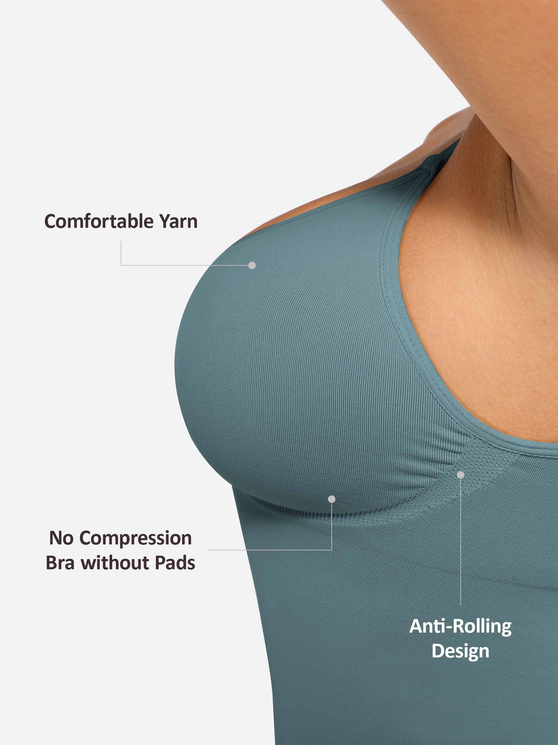 Camiseta sin mangas moldeadora Feelingirl con soporte para busto, cintura y abdomen