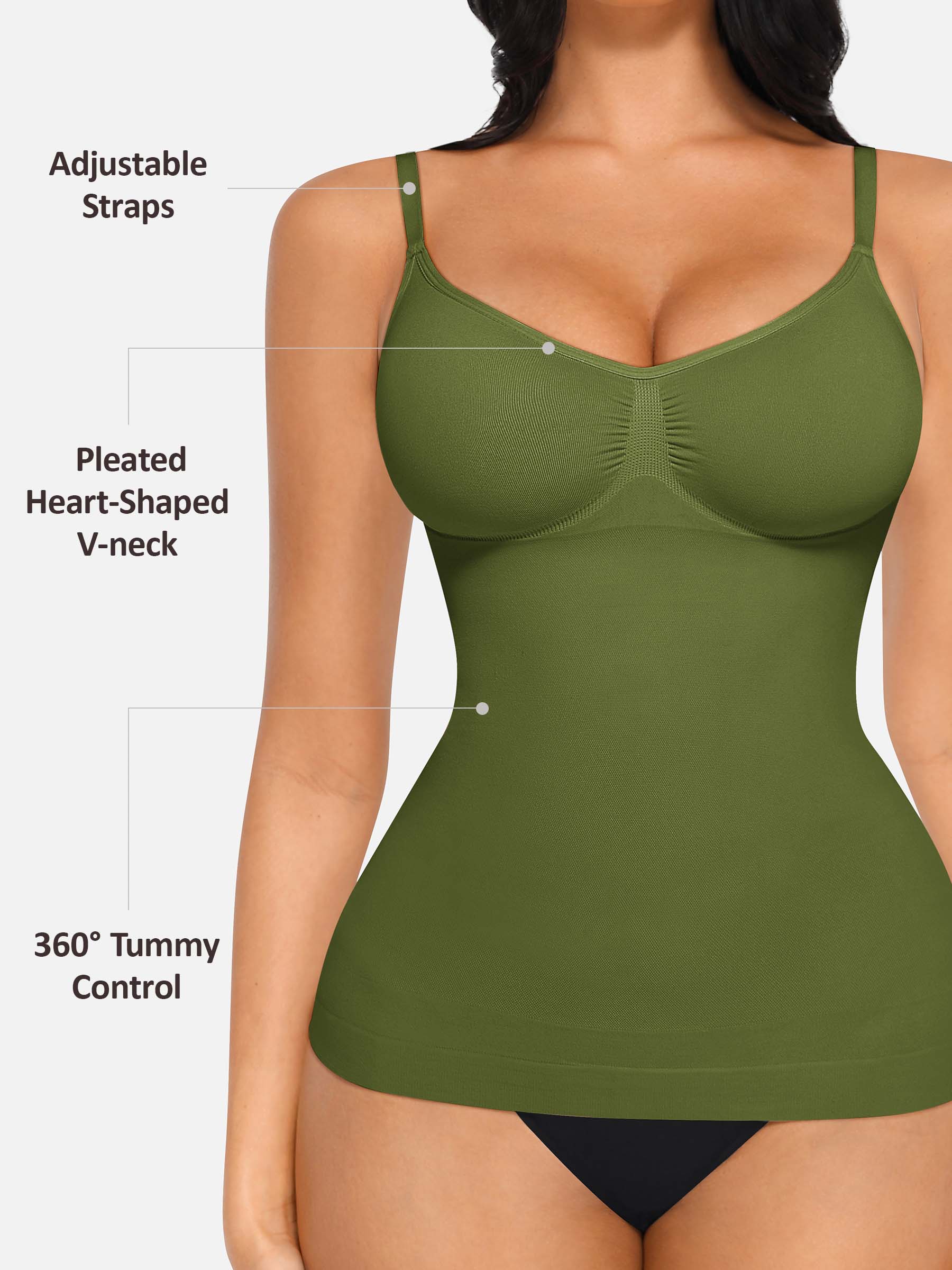 Camiseta sin mangas moldeadora Feelingirl con soporte para busto, cintura y abdomen