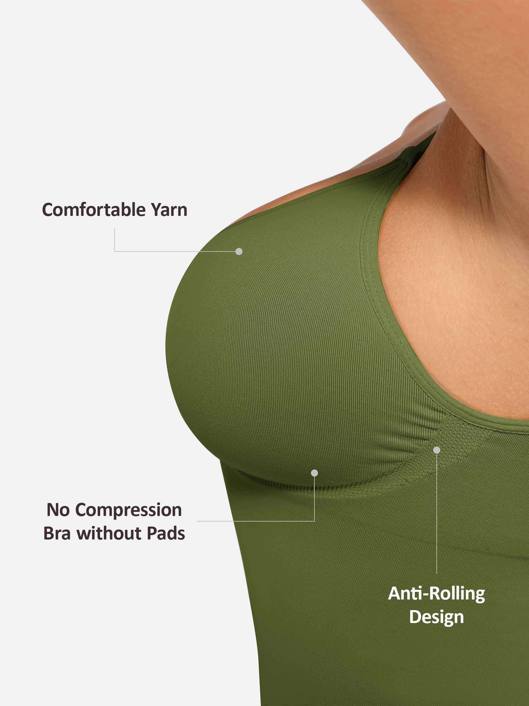 Camiseta sin mangas moldeadora Feelingirl con soporte para busto, cintura y abdomen