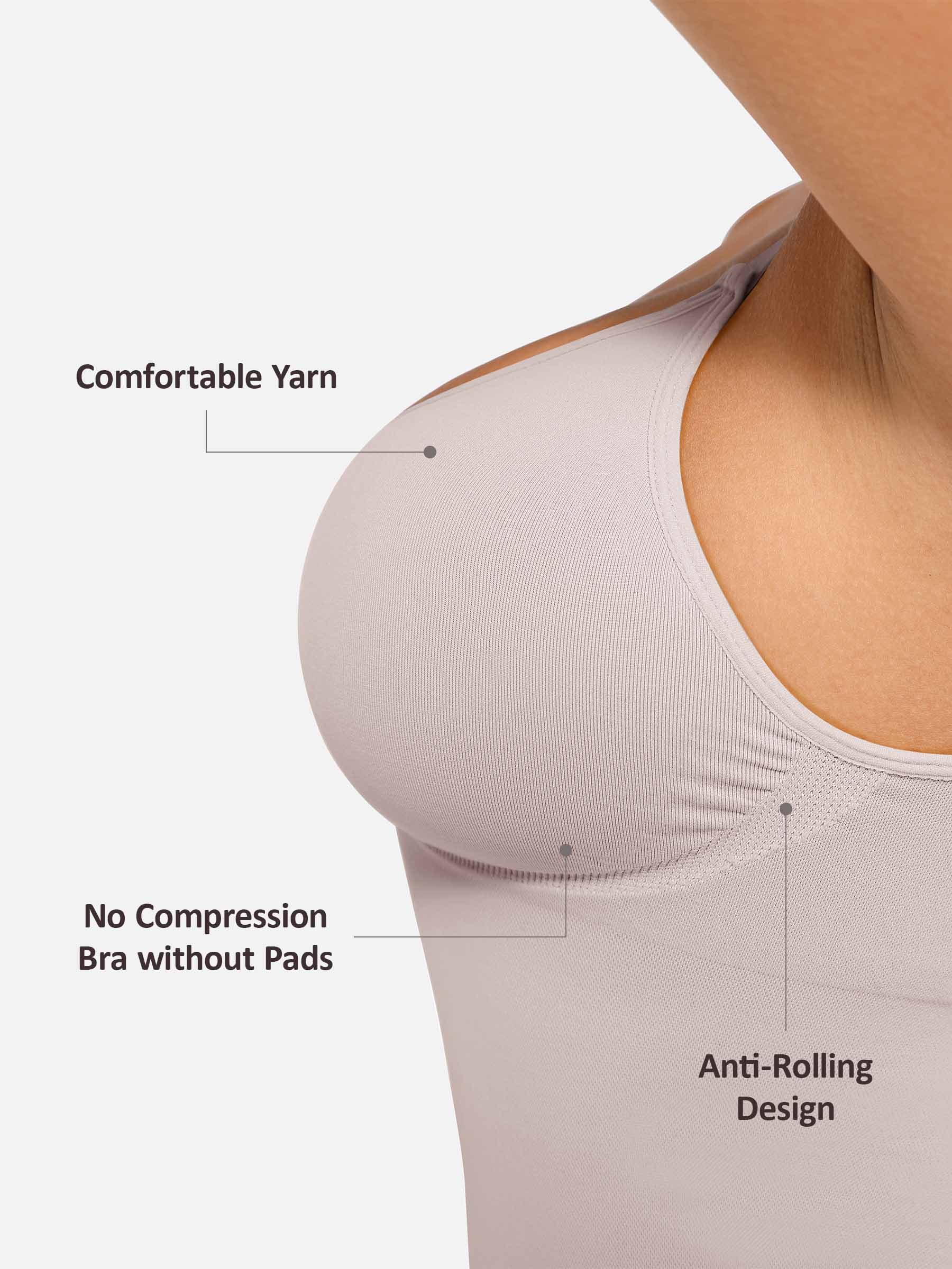Camiseta sin mangas moldeadora Feelingirl con soporte para busto, cintura y abdomen