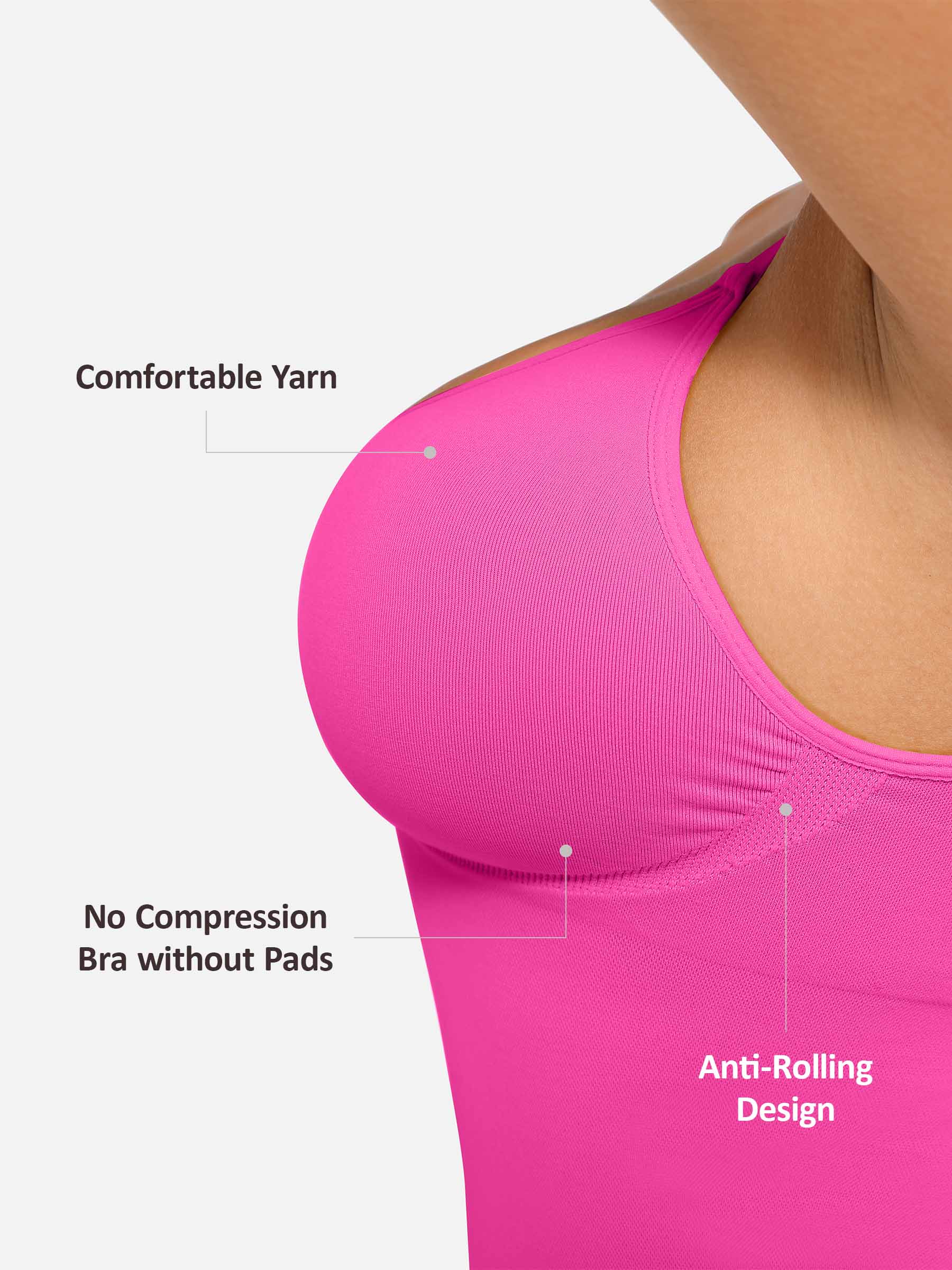 Camiseta sin mangas moldeadora Feelingirl con soporte para busto, cintura y abdomen
