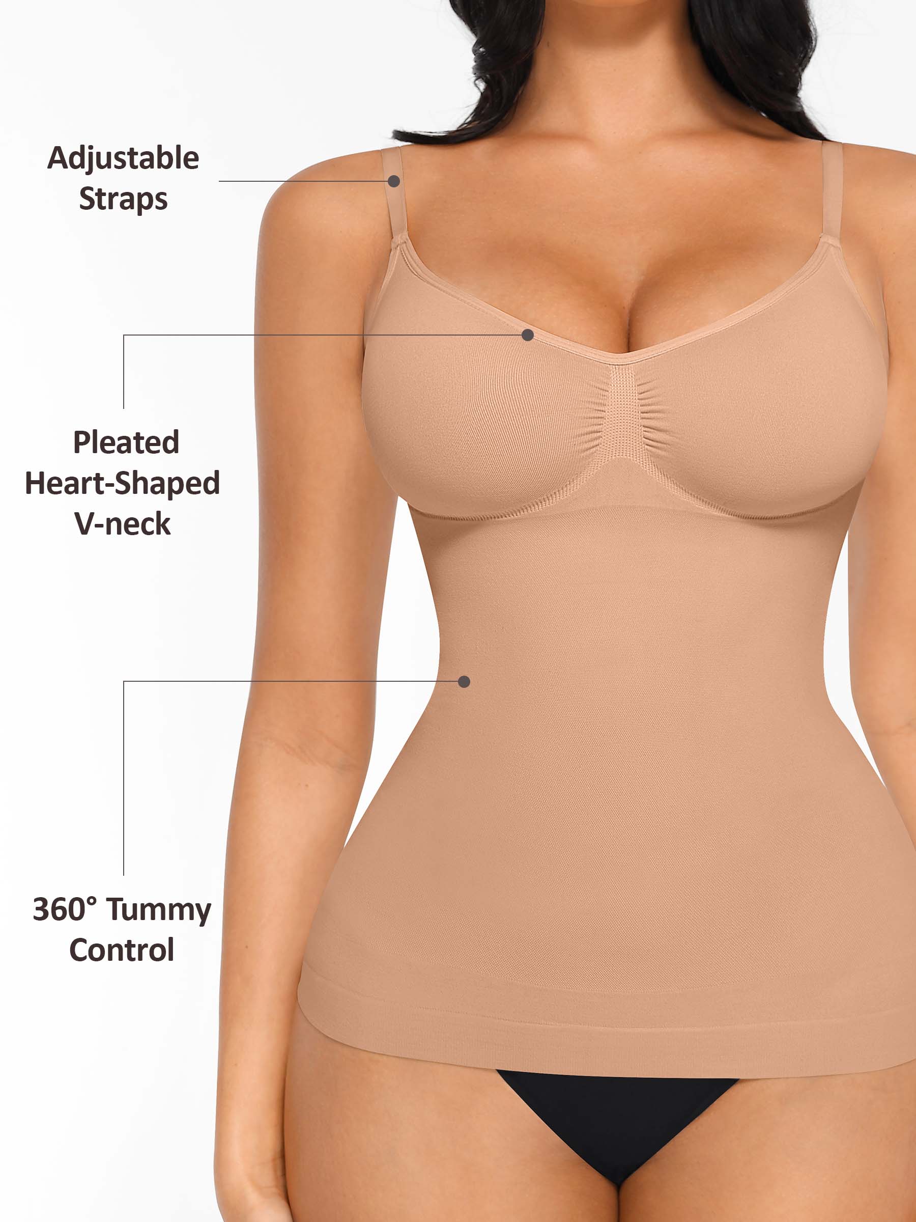 Camiseta sin mangas moldeadora Feelingirl con soporte para busto, cintura y abdomen
