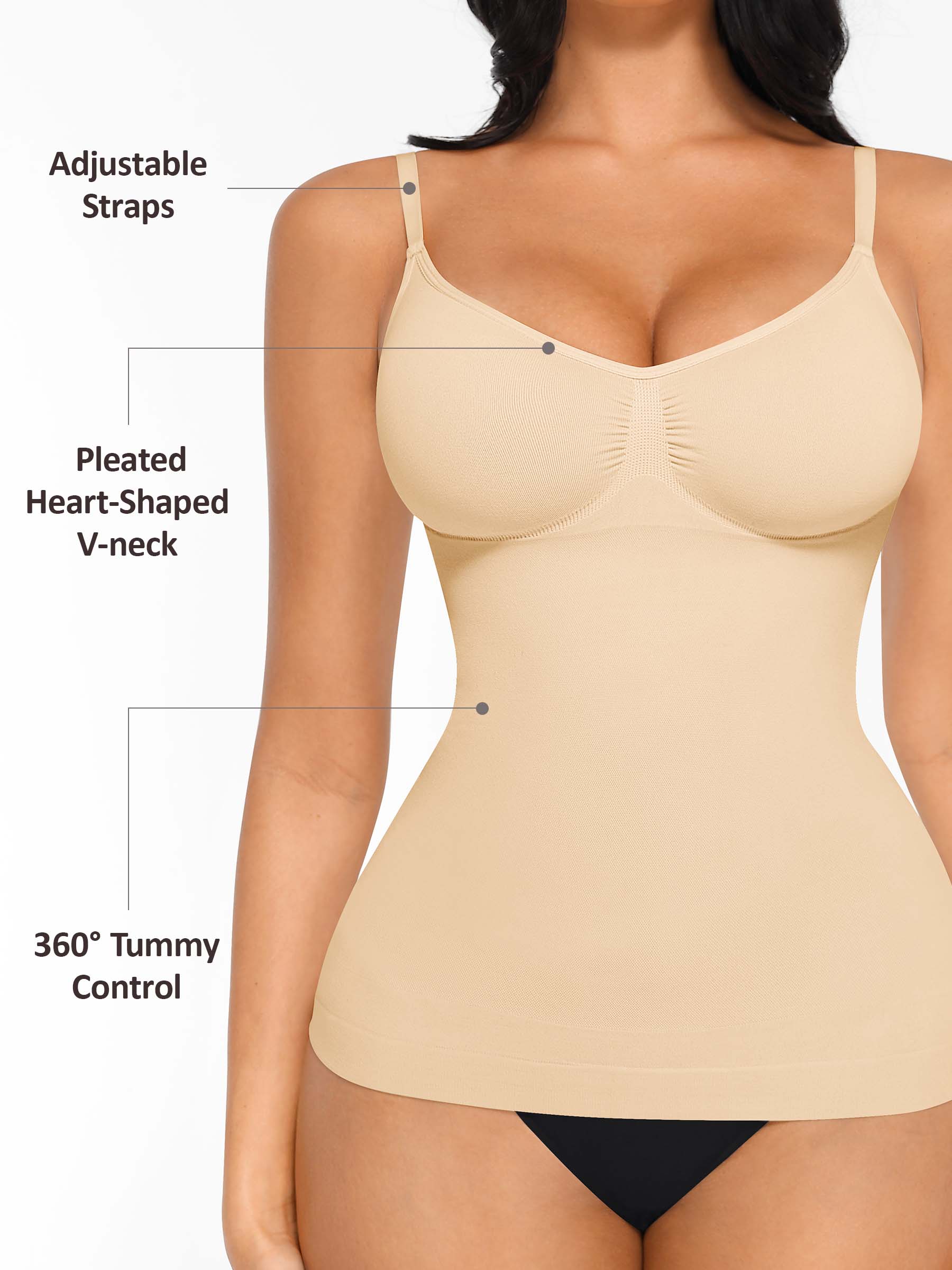 Camiseta sin mangas moldeadora Feelingirl con soporte para busto, cintura y abdomen