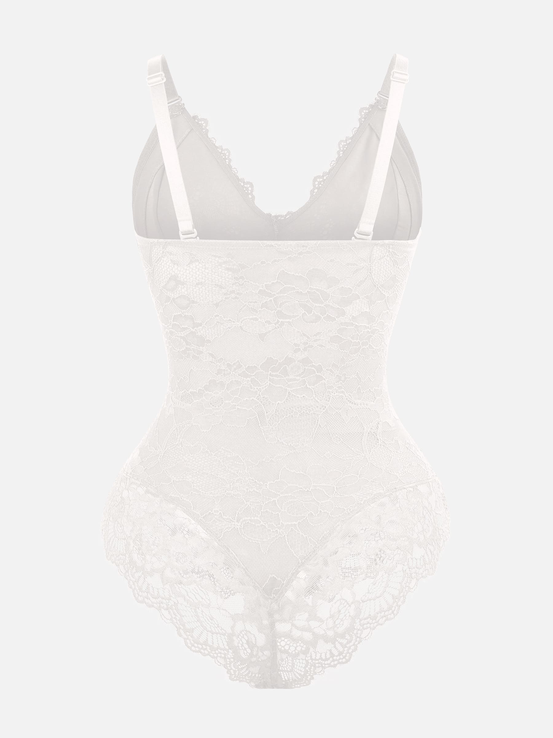 Feelingirl Lace V Neck Full Bodysuit Underwear