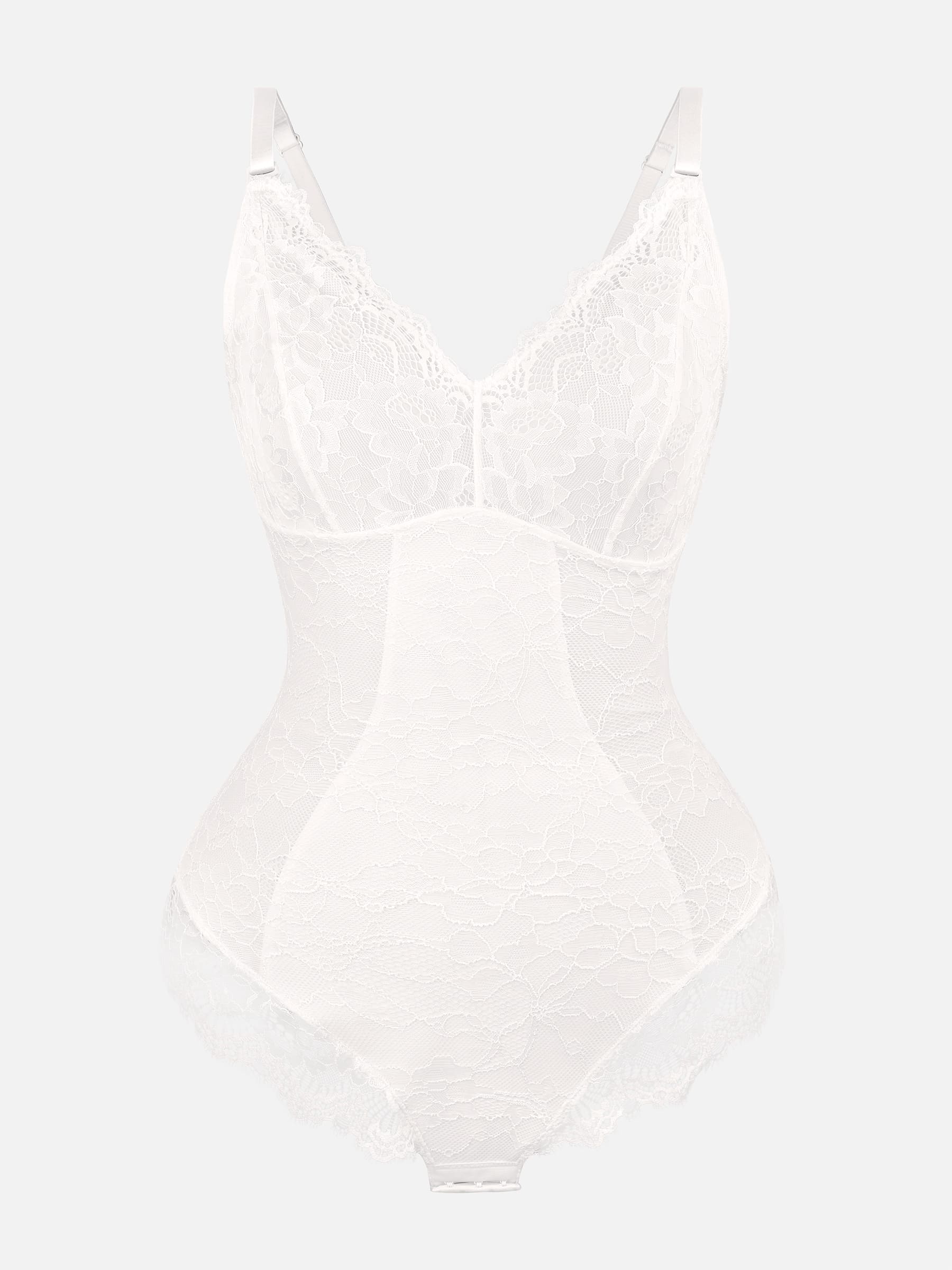 Feelingirl Lace V Neck Full Bodysuit Underwear