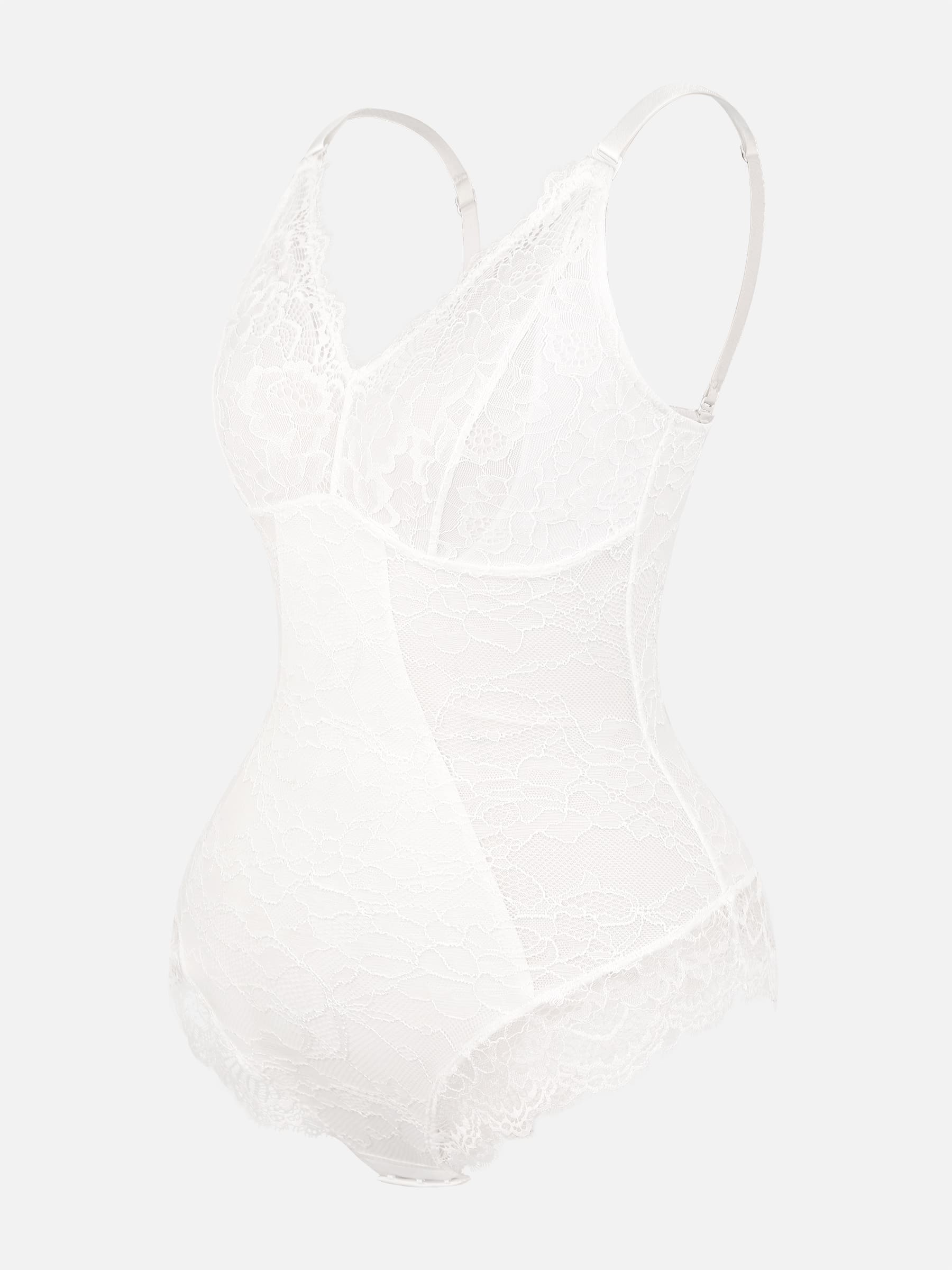 Feelingirl Lace V Neck Full Bodysuit Underwear