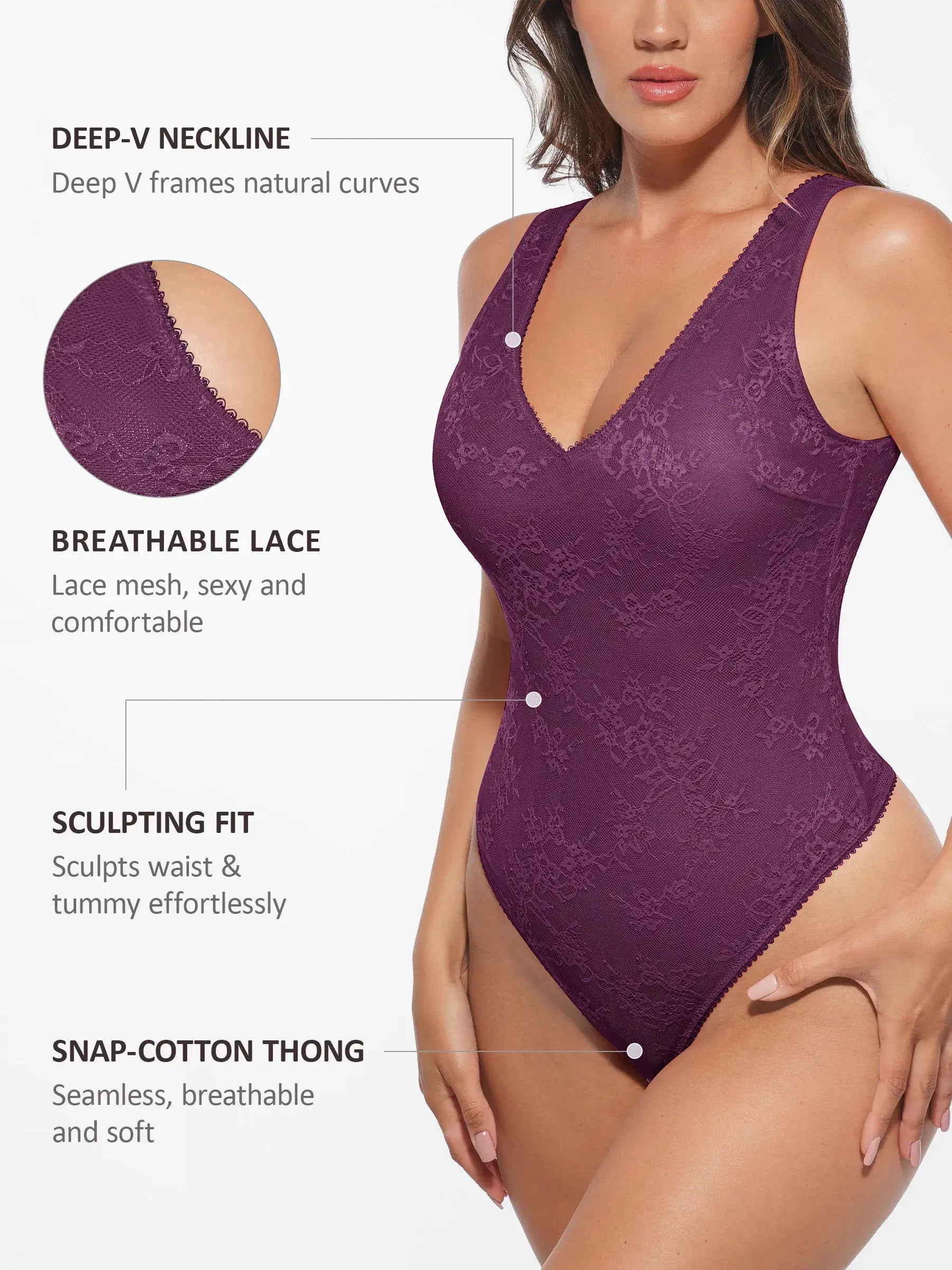 Body sculptant léger sans coutures Feelingirl