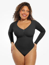 Body string gainant sans coutures à manches longues Feelingirl