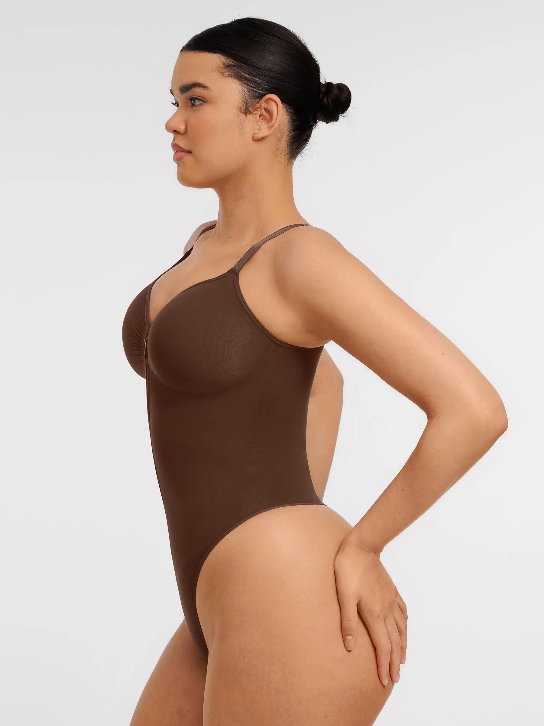 Feelingirl Tummy Control Seamless Zipper Shaping Bodysuit