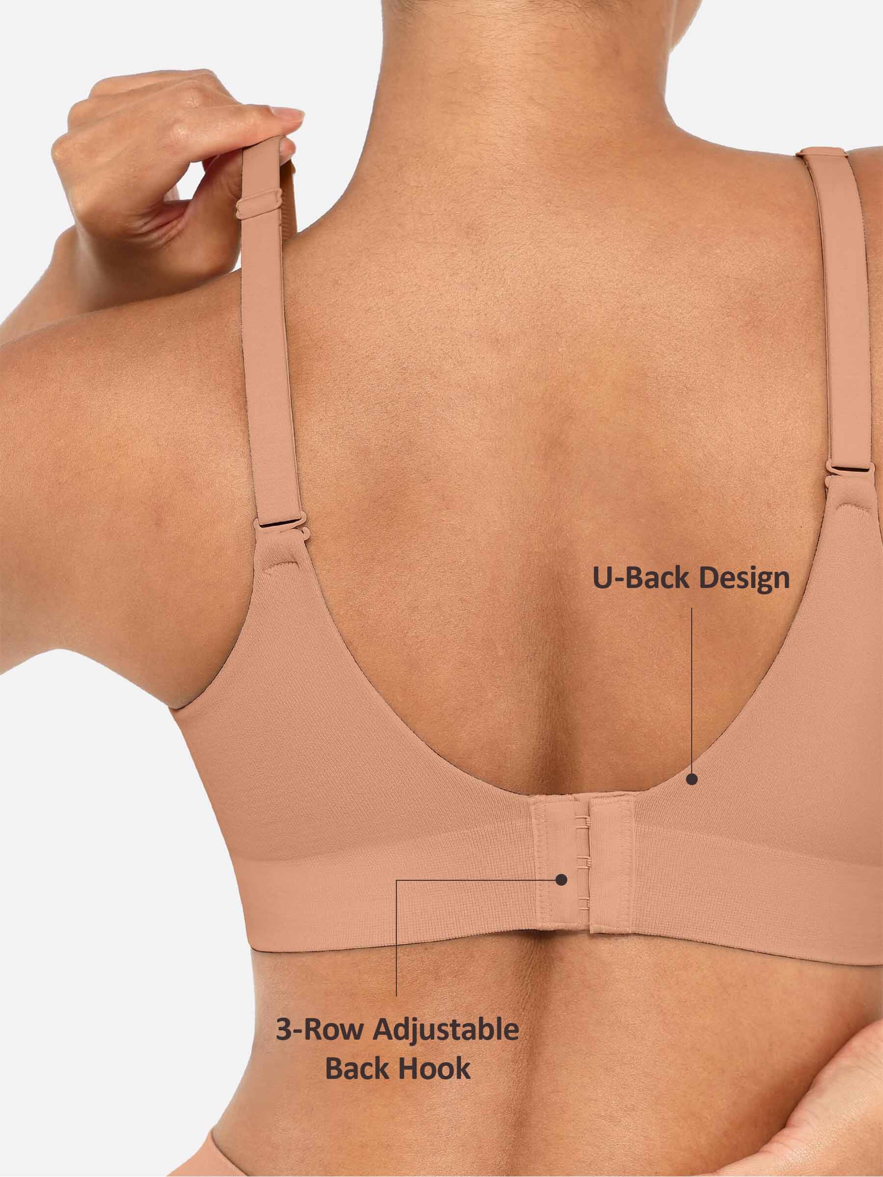 Feelingirl Wireless Seamless Push-Up V-neck Bra